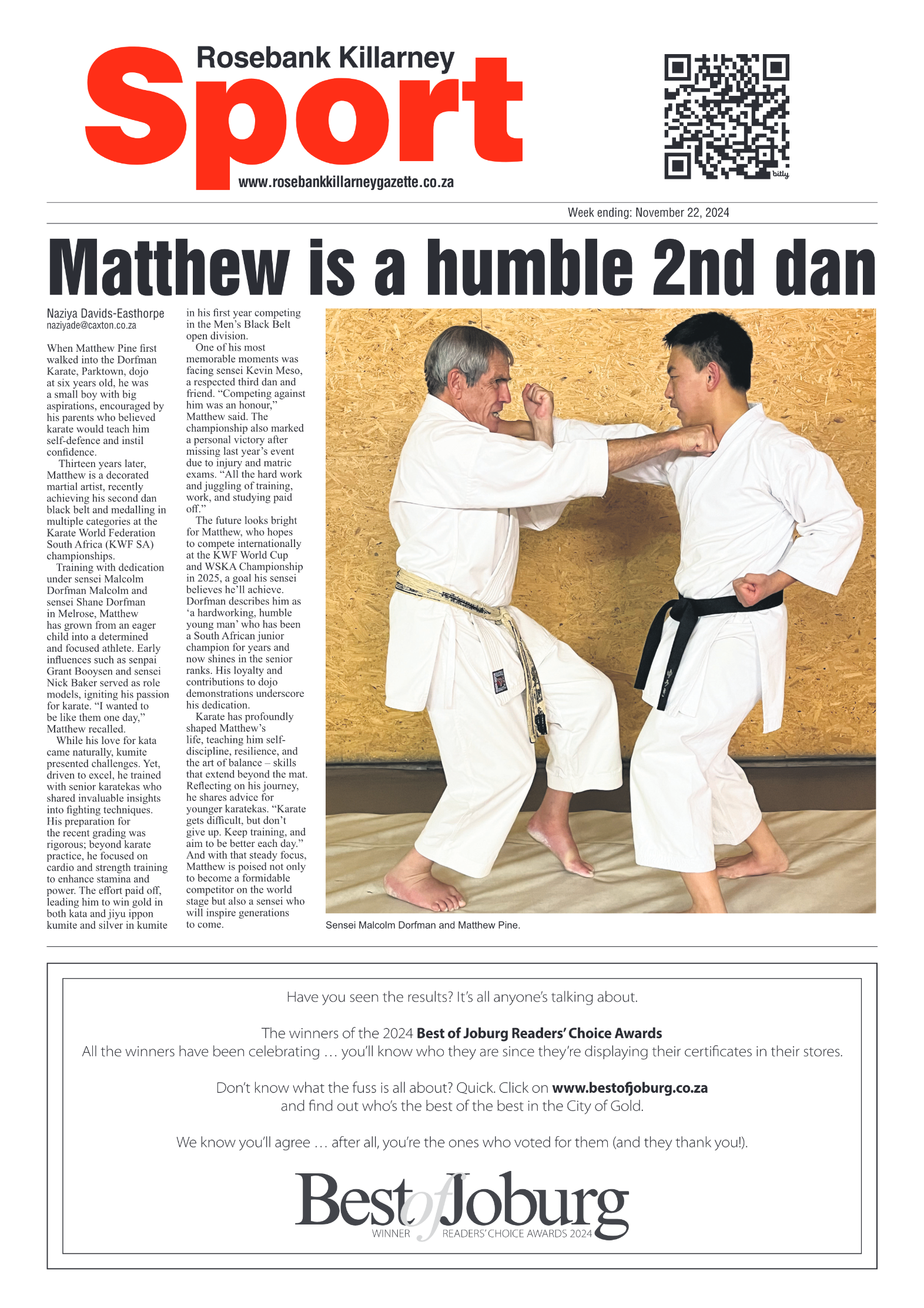 Rosebank Killarney Gazette 22 November 2024 page 12