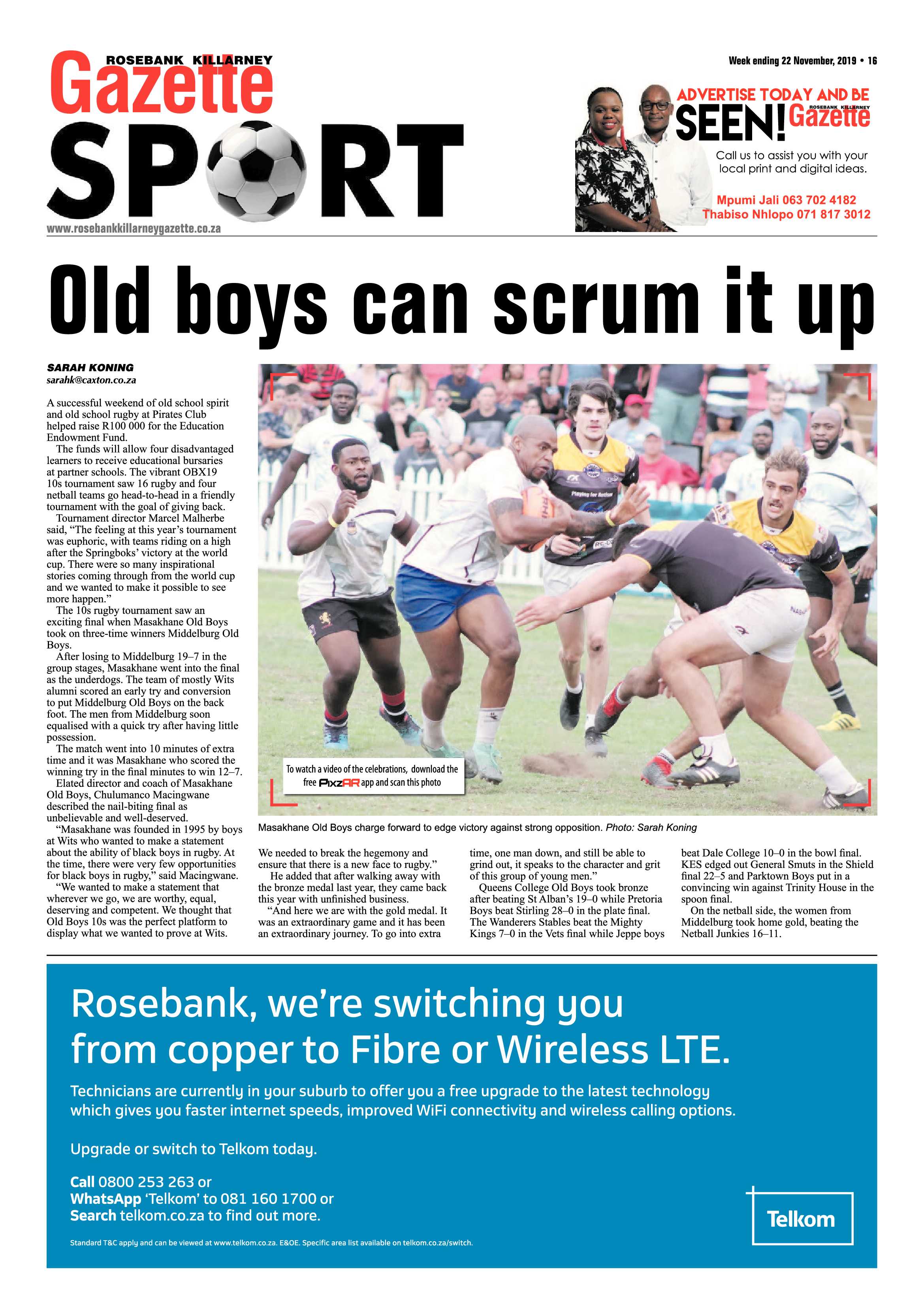 Rosebank Killarney Gazette 22 November, 2019 page 16