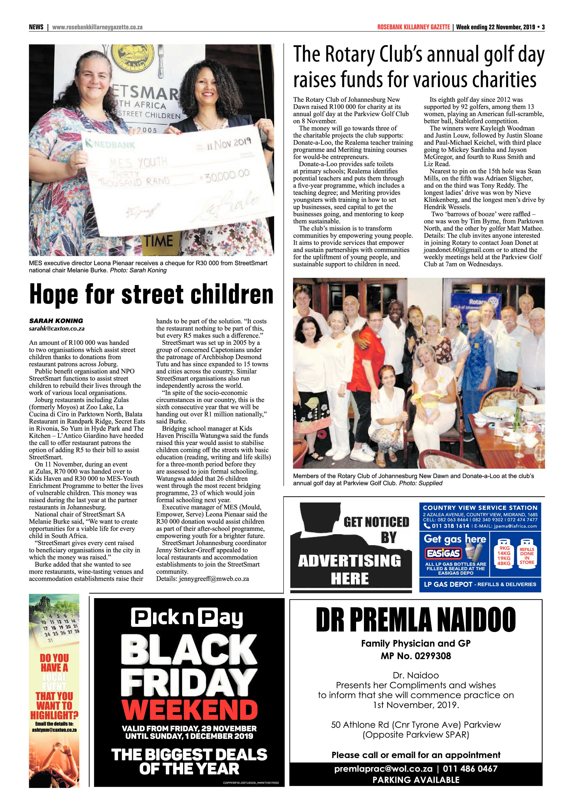 Rosebank Killarney Gazette 22 November, 2019 page 3