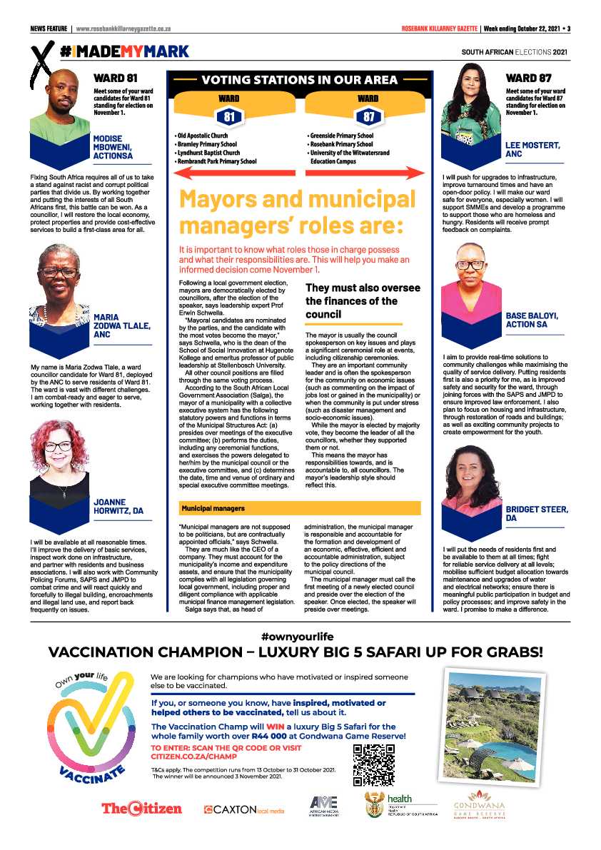 Rosebank Killarney Gazette 22 October 2021 page 3