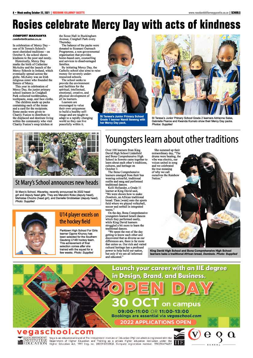 Rosebank Killarney Gazette 22 October 2021 page 8