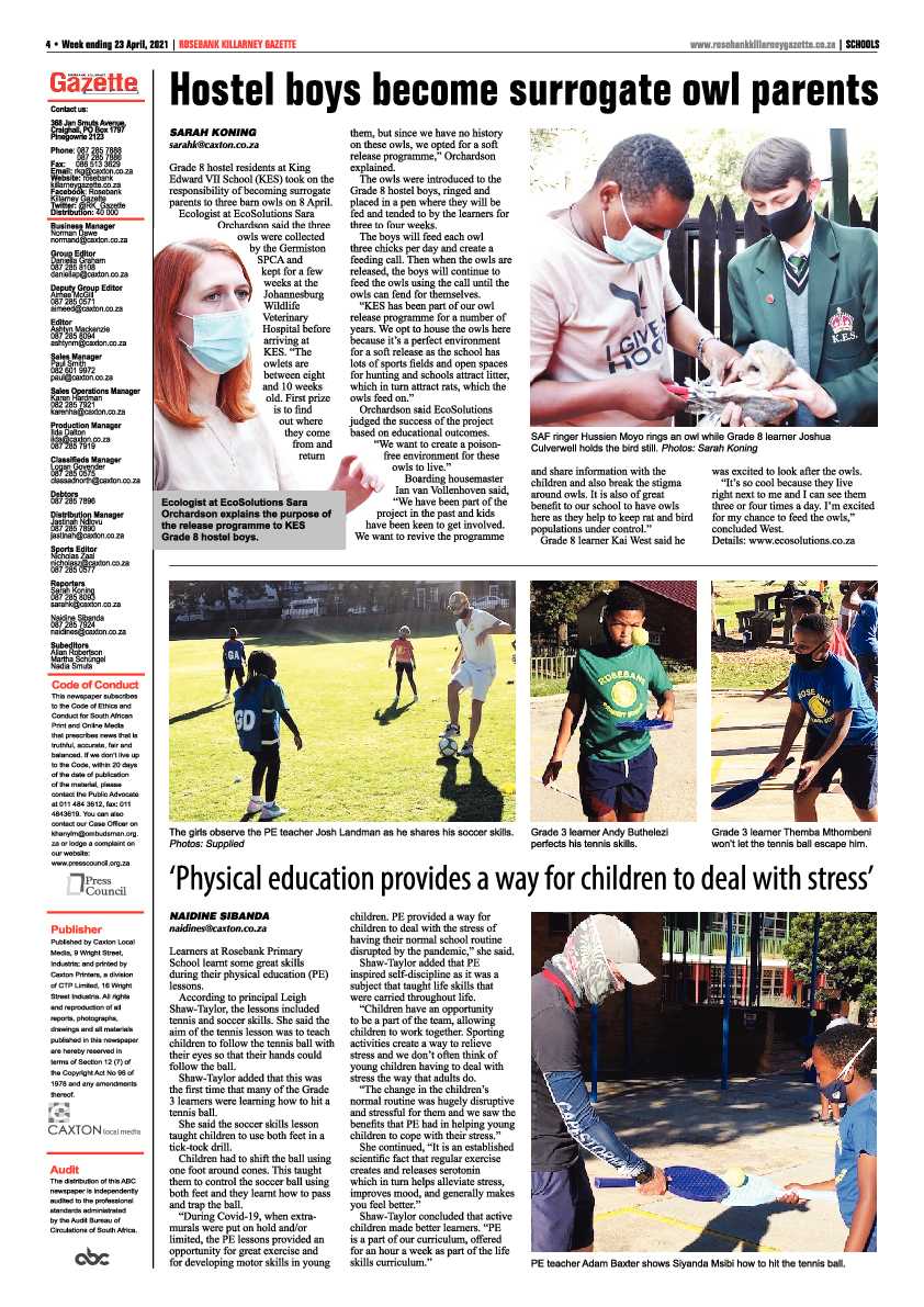 Rosebank Killarney Gazette 23 April 2021 page 4