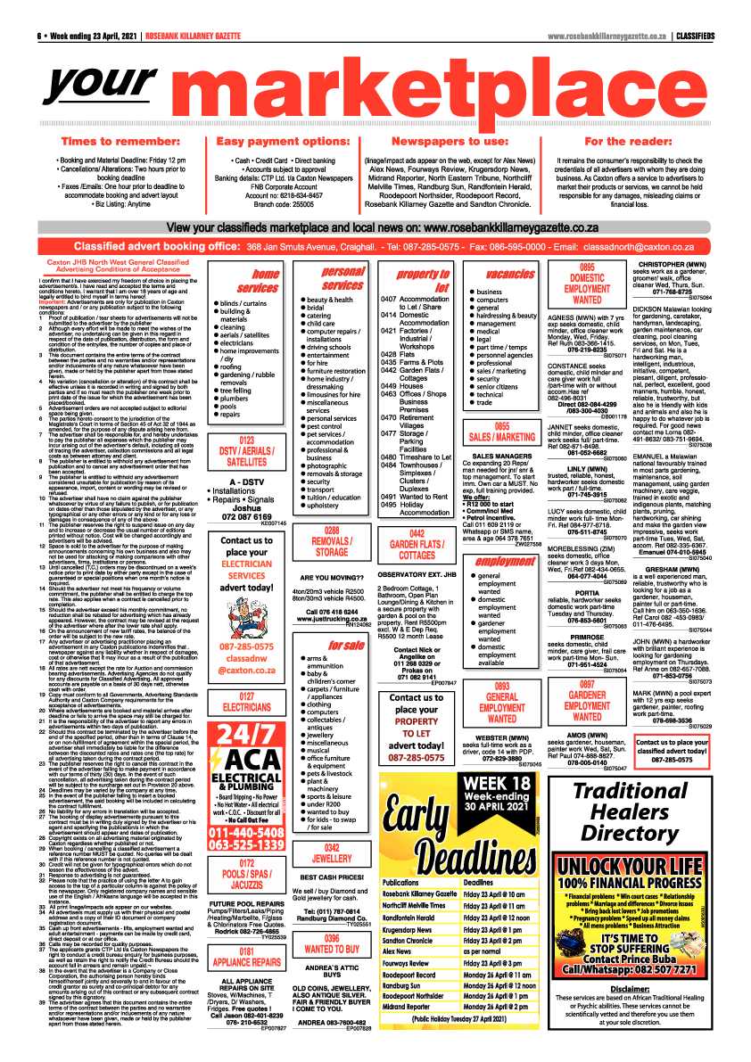 Rosebank Killarney Gazette 23 April 2021 page 6