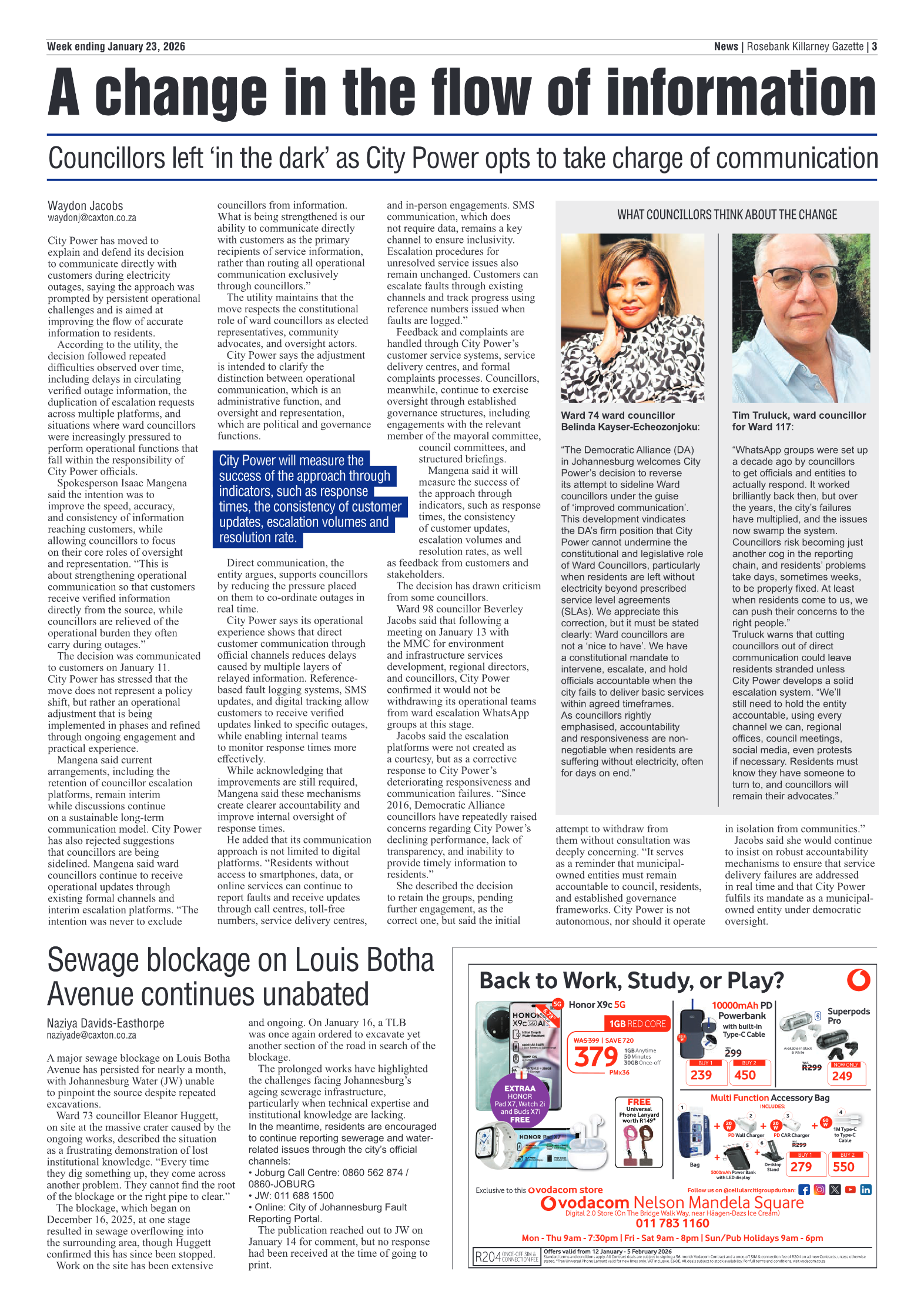 Rosebank Killarney Gazette 23 January 2026 page 3