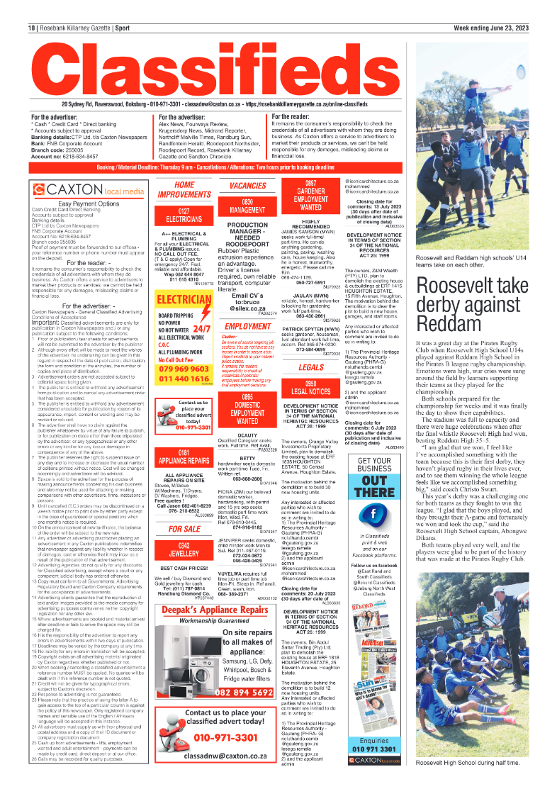 Rosebank Killarney Gazette 23 June 2023 page 10