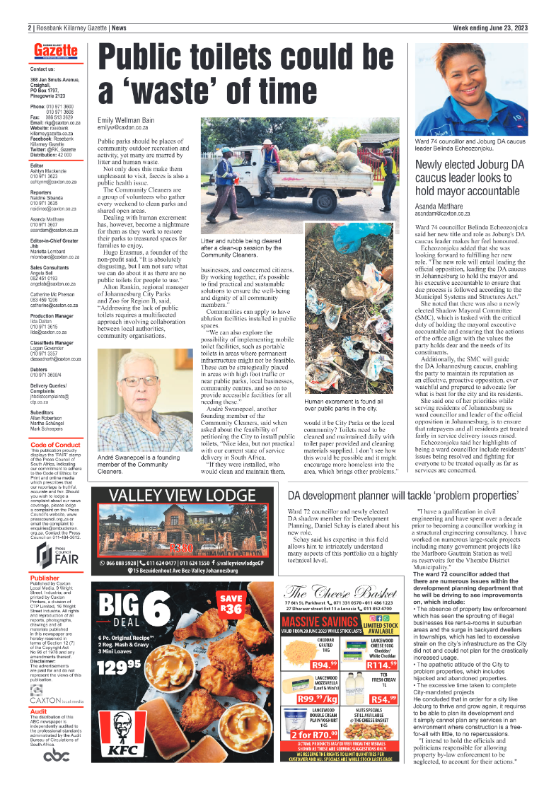 Rosebank Killarney Gazette 23 June 2023 page 2