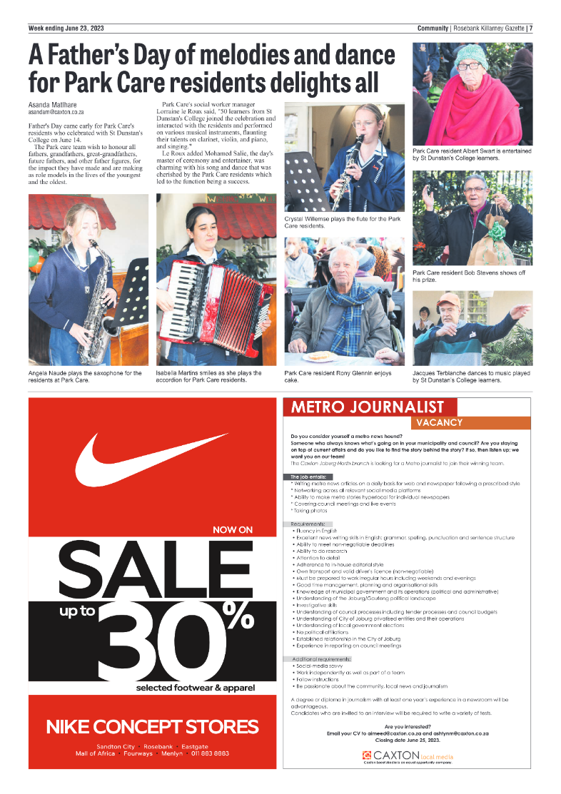 Rosebank Killarney Gazette 23 June 2023 page 7