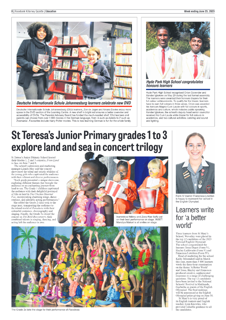 Rosebank Killarney Gazette 23 June 2023 page 8