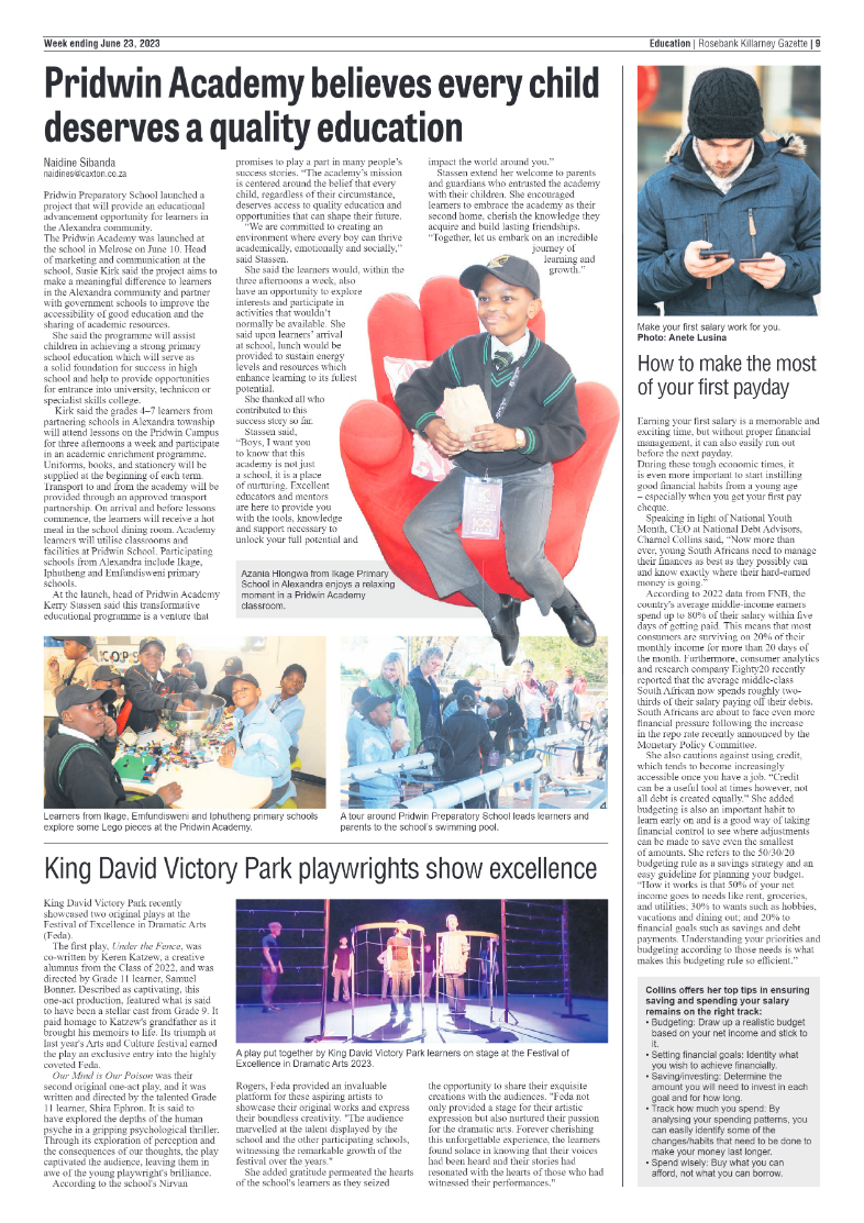 Rosebank Killarney Gazette 23 June 2023 page 9