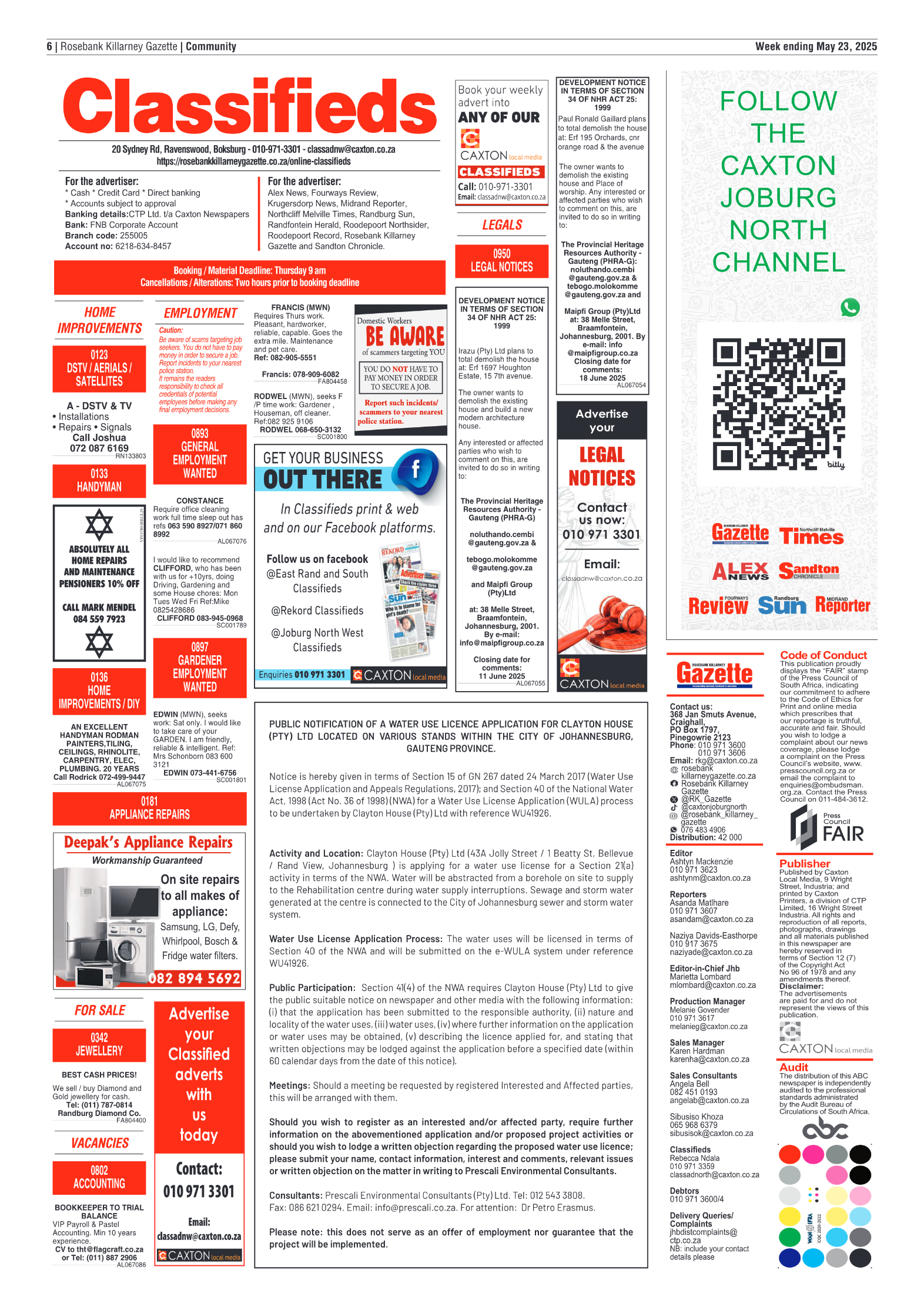 Rosebank Killarney Gazette 23 May 2025 page 6