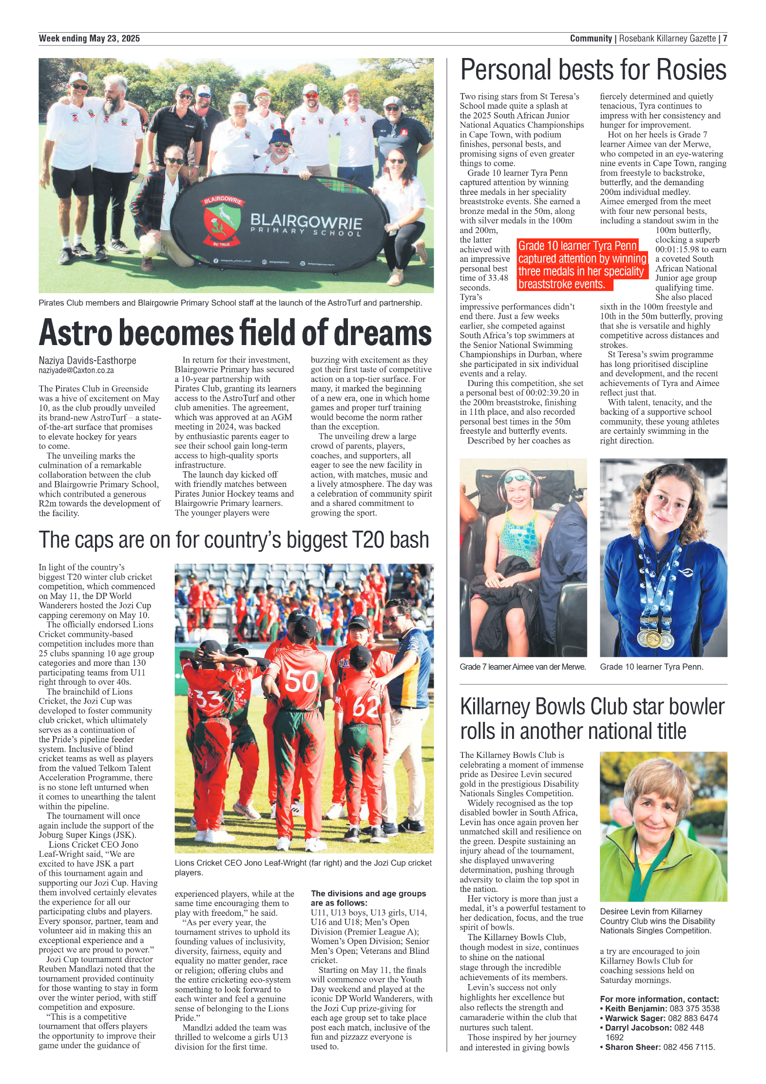 Rosebank Killarney Gazette 23 May 2025 page 7