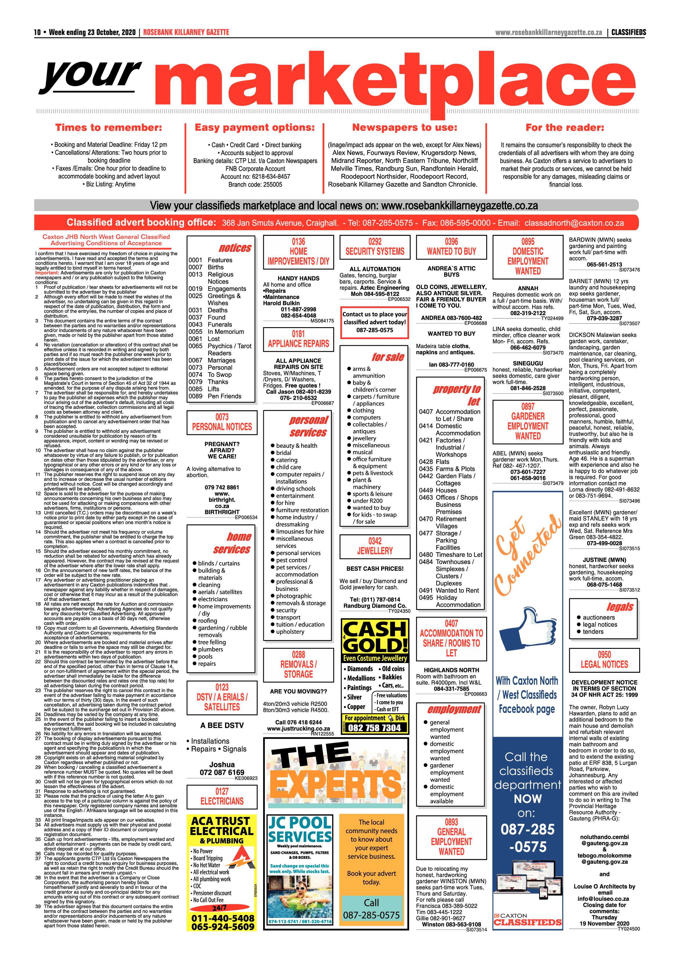 Rosebank Killarney Gazette 23 October 2020 page 10