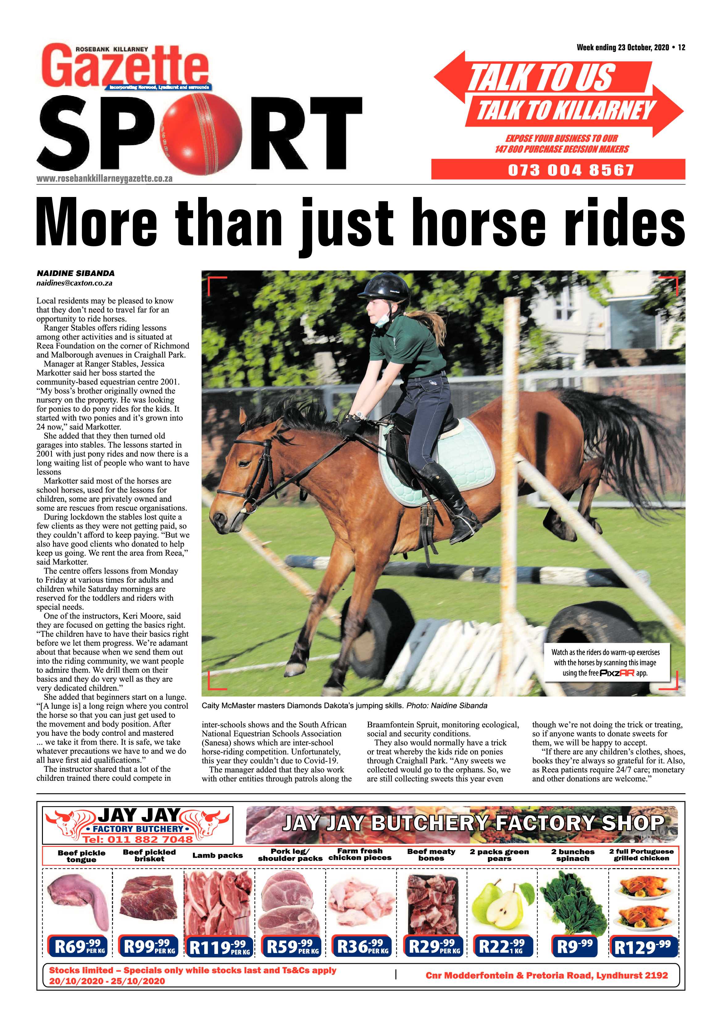 Rosebank Killarney Gazette 23 October 2020 page 12