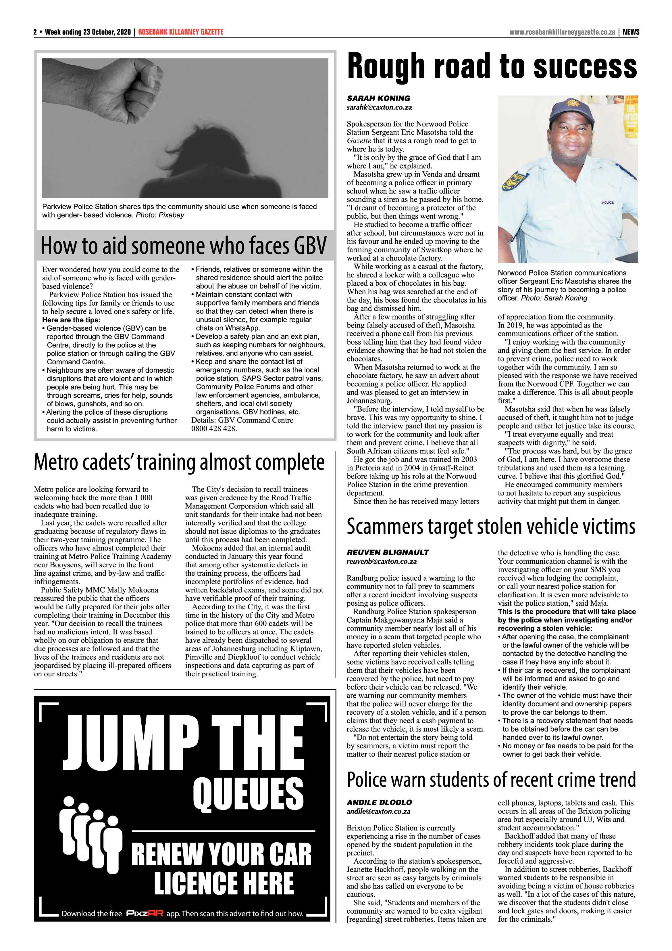 Rosebank Killarney Gazette 23 October 2020 page 2