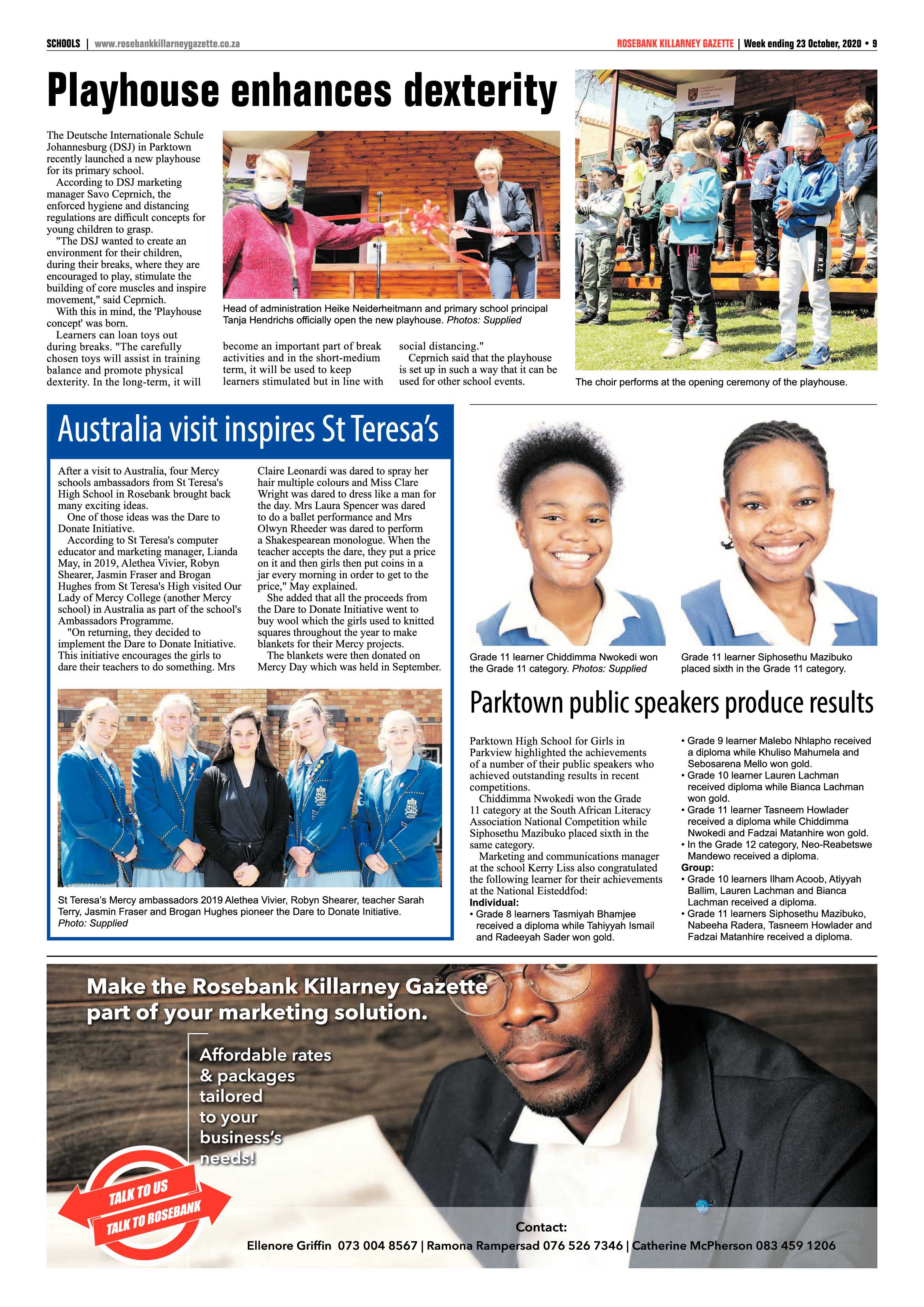 Rosebank Killarney Gazette 23 October 2020 page 9