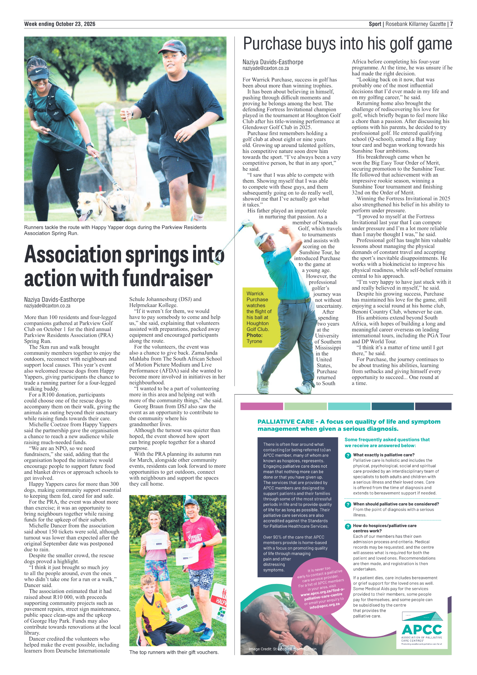 Rosebank Killarney Gazette 23 October 2026 page 7