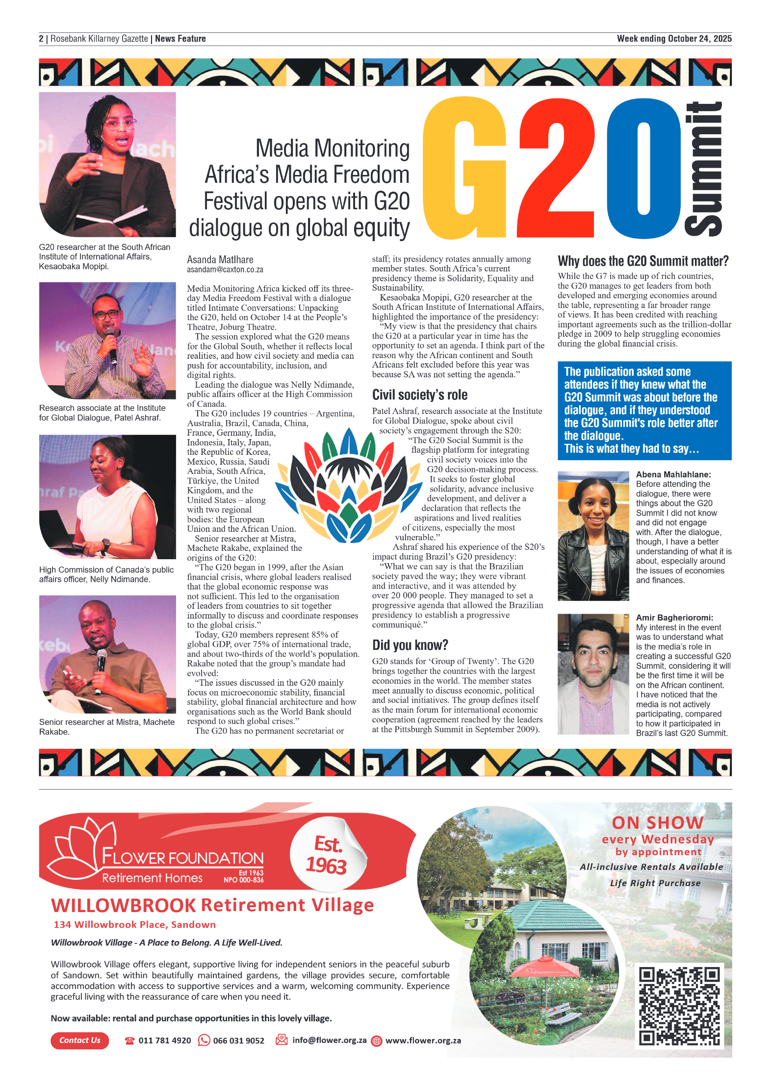 Rosebank Killarney Gazette 24 October 2025 page 2