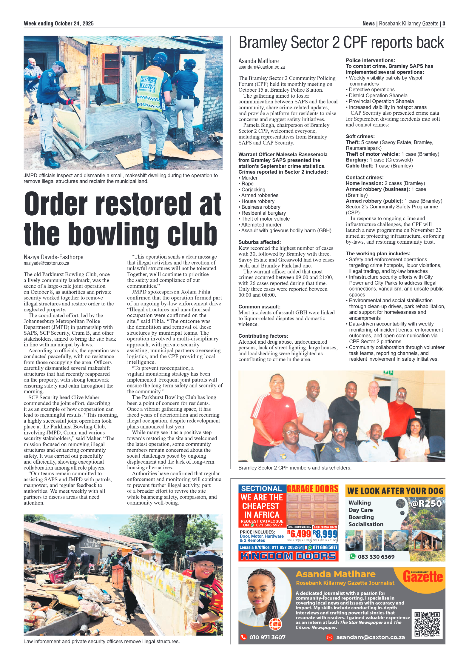 Rosebank Killarney Gazette 24 October 2025 page 3