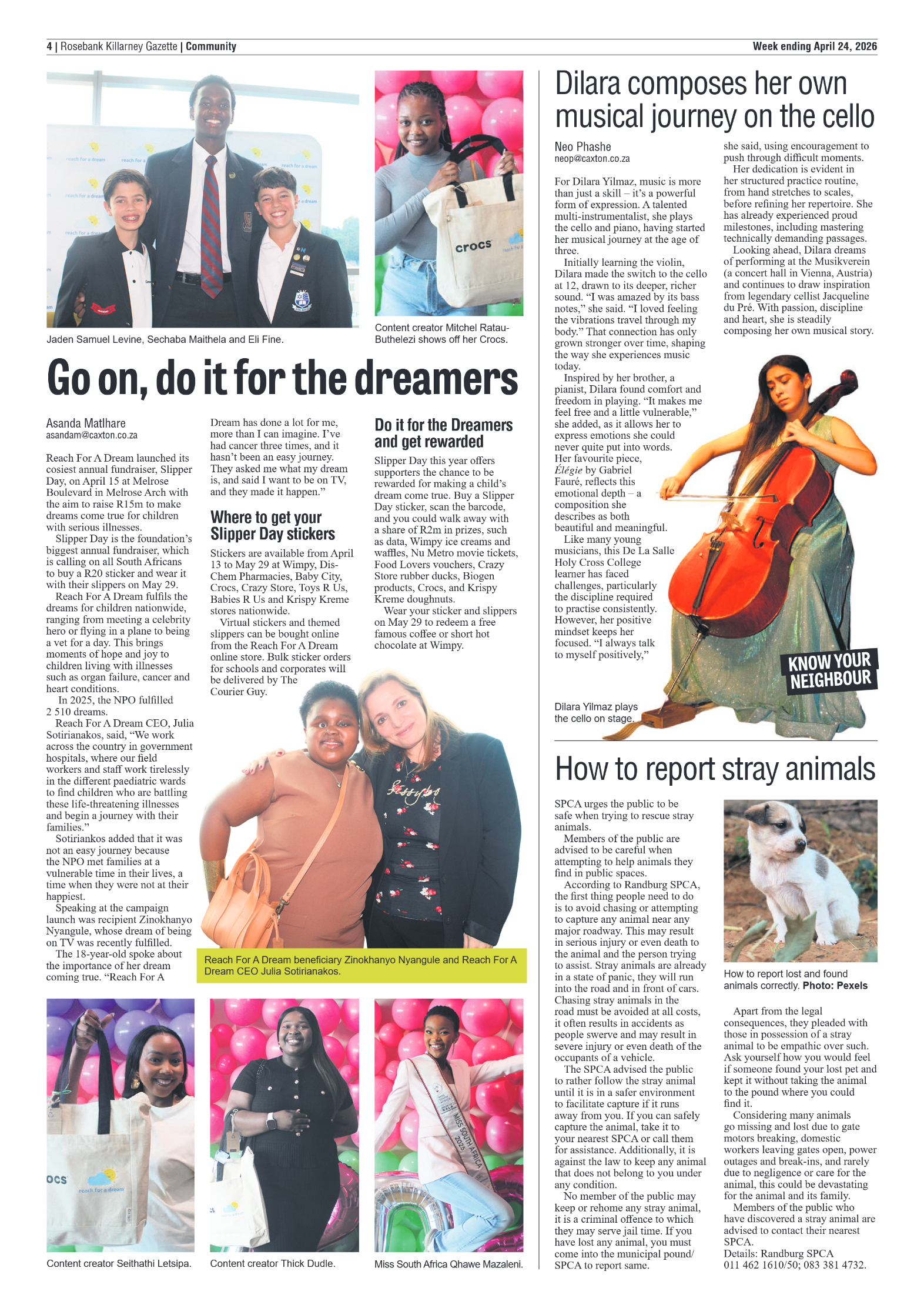 Rosebank Killarney Gazette 24 April 2026 page 4