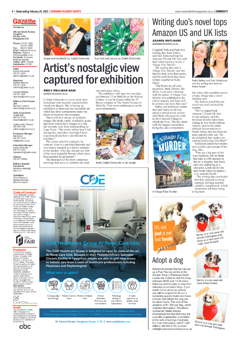 Rosebank Killarney Gazette 24 Feb 2023 page 4