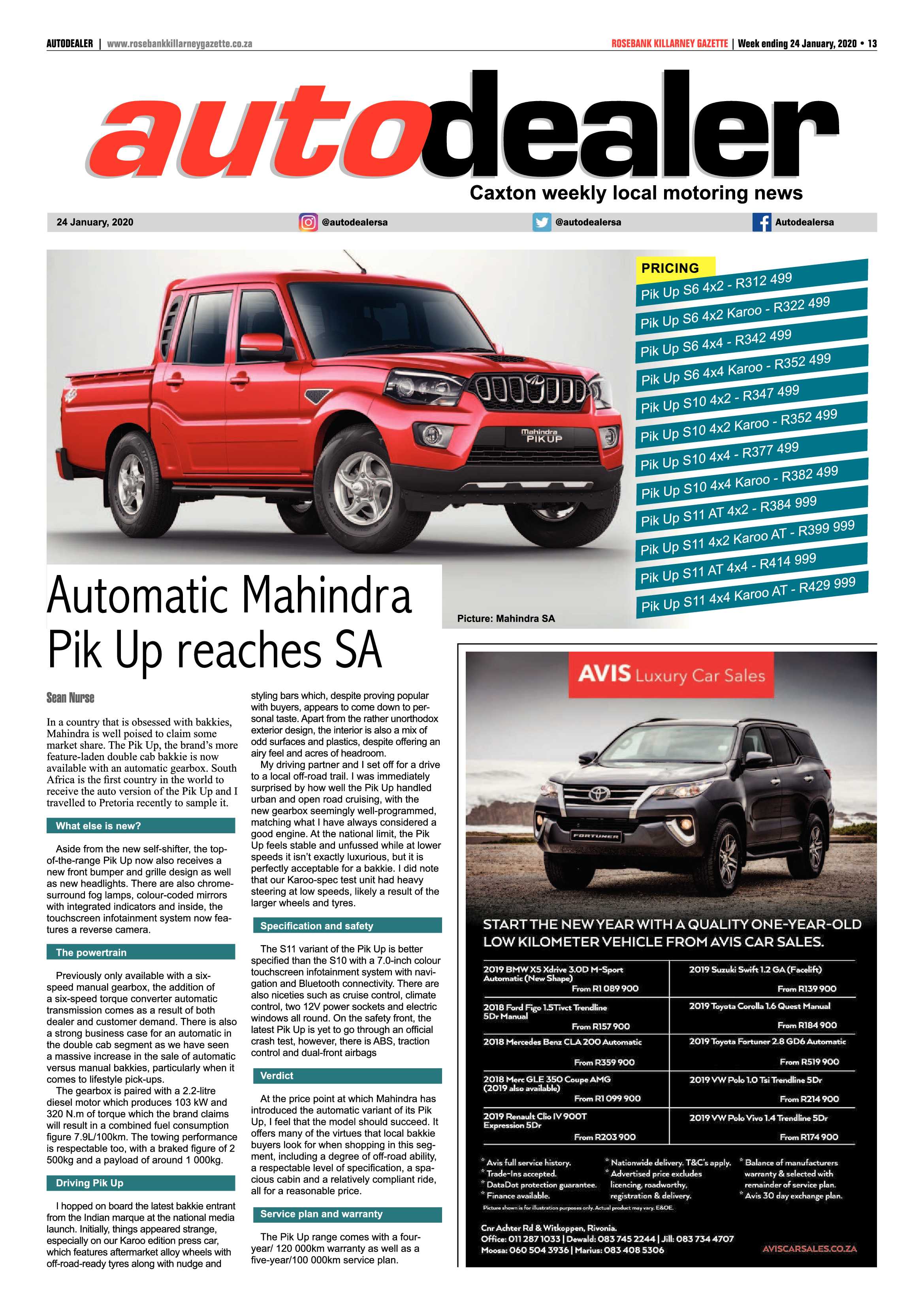 Rosebank Killarney Gazette 24 January 2020 page 13