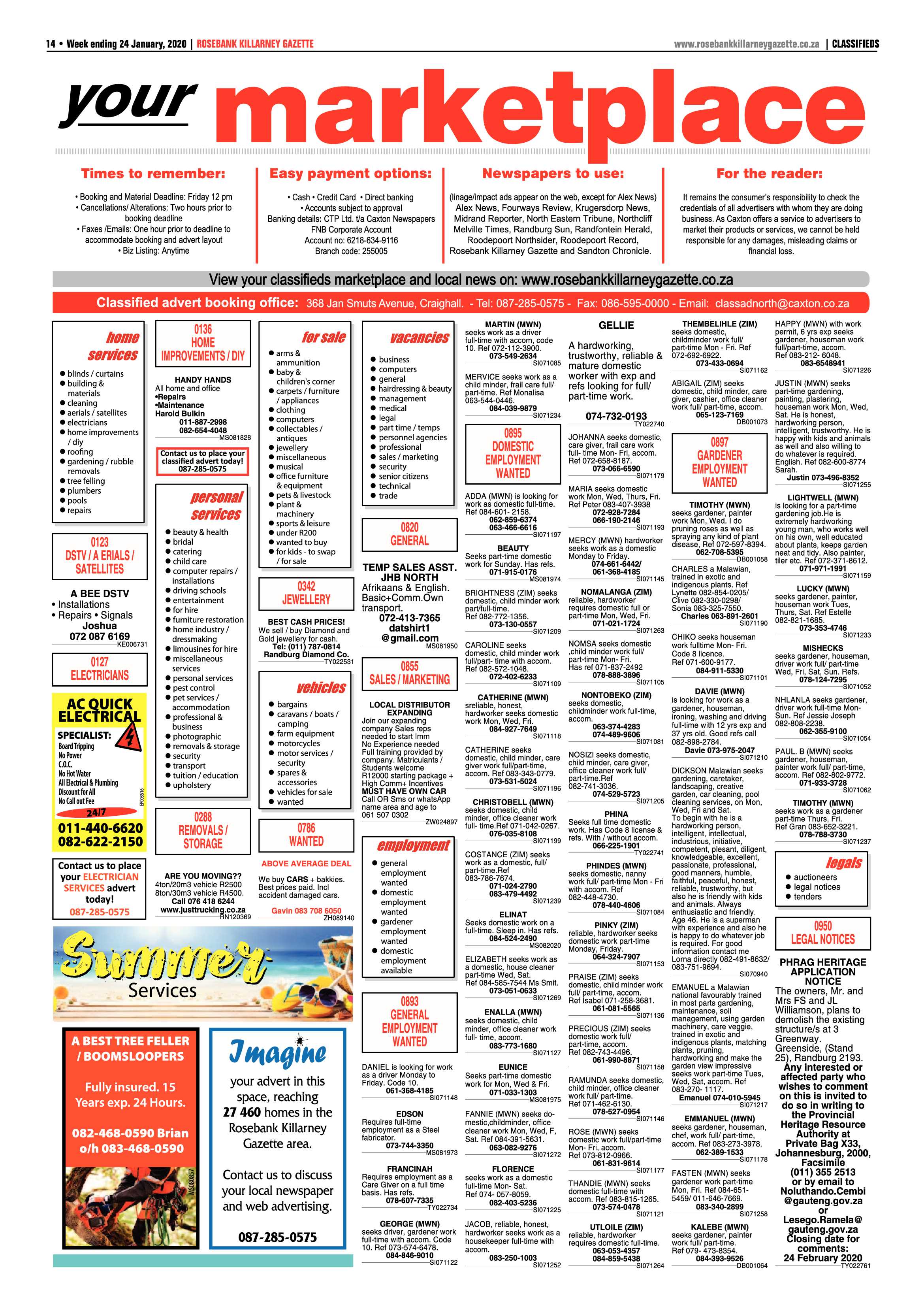 Rosebank Killarney Gazette 24 January 2020 page 14