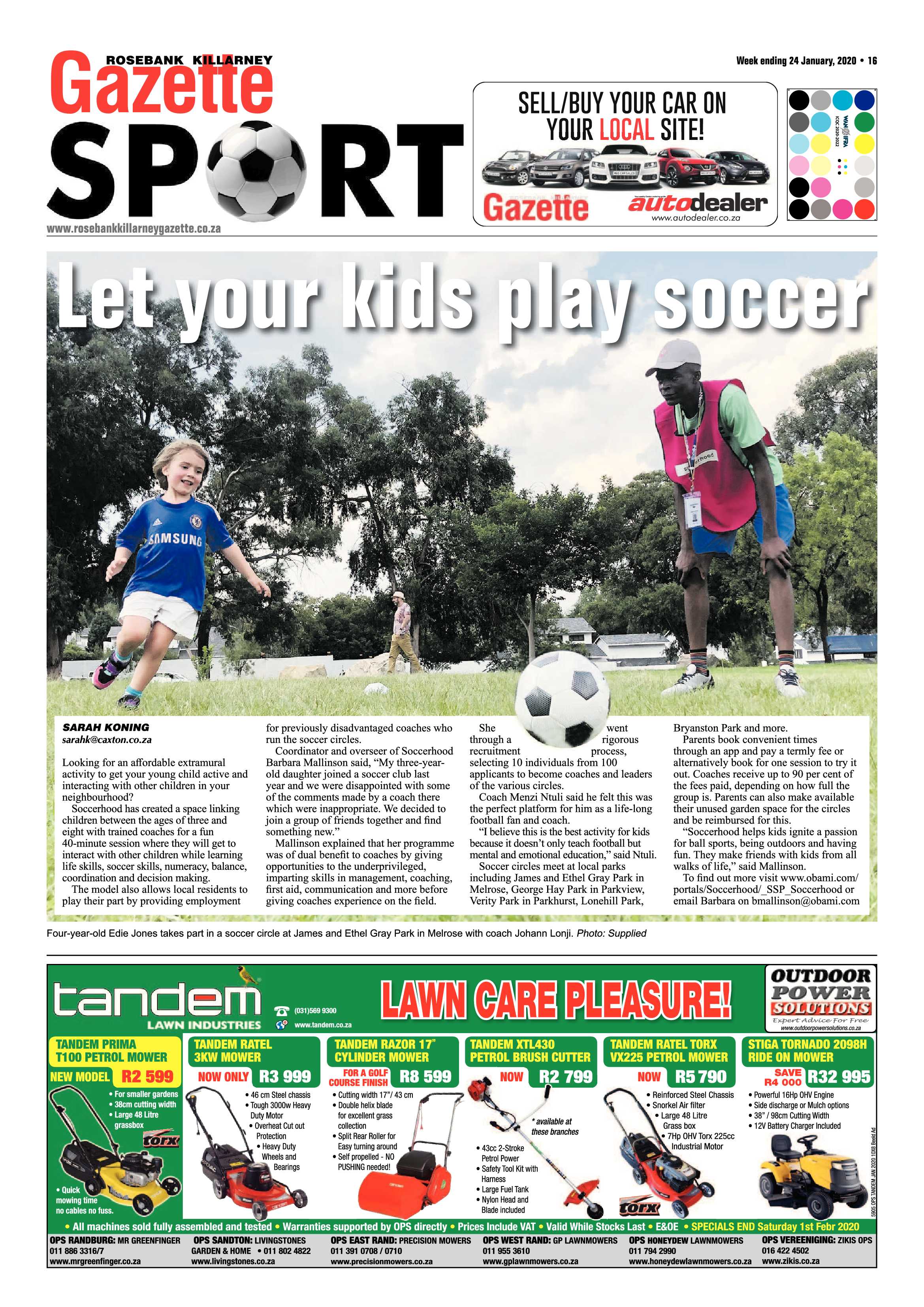 Rosebank Killarney Gazette 24 January 2020 page 16