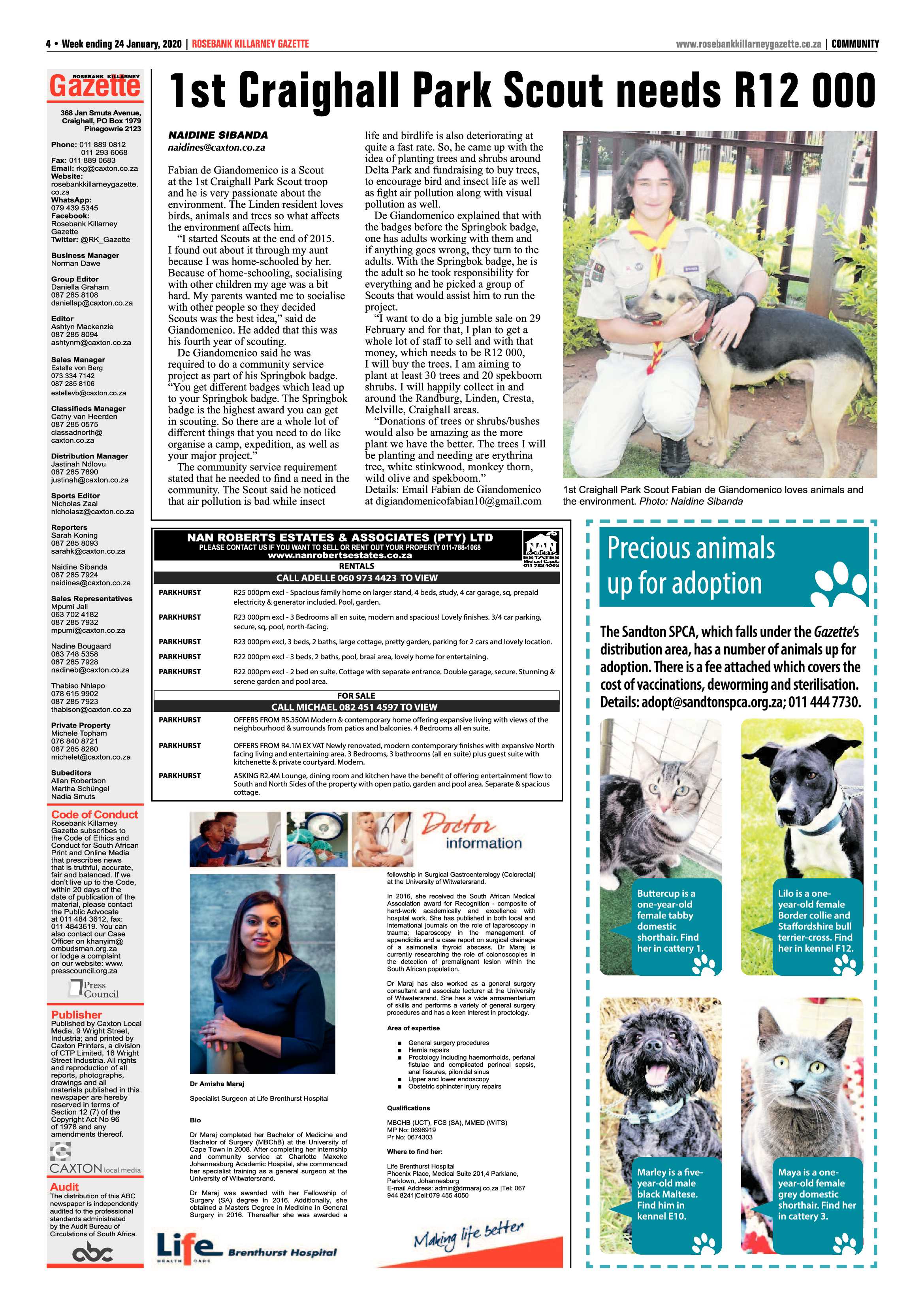 Rosebank Killarney Gazette 24 January 2020 page 4
