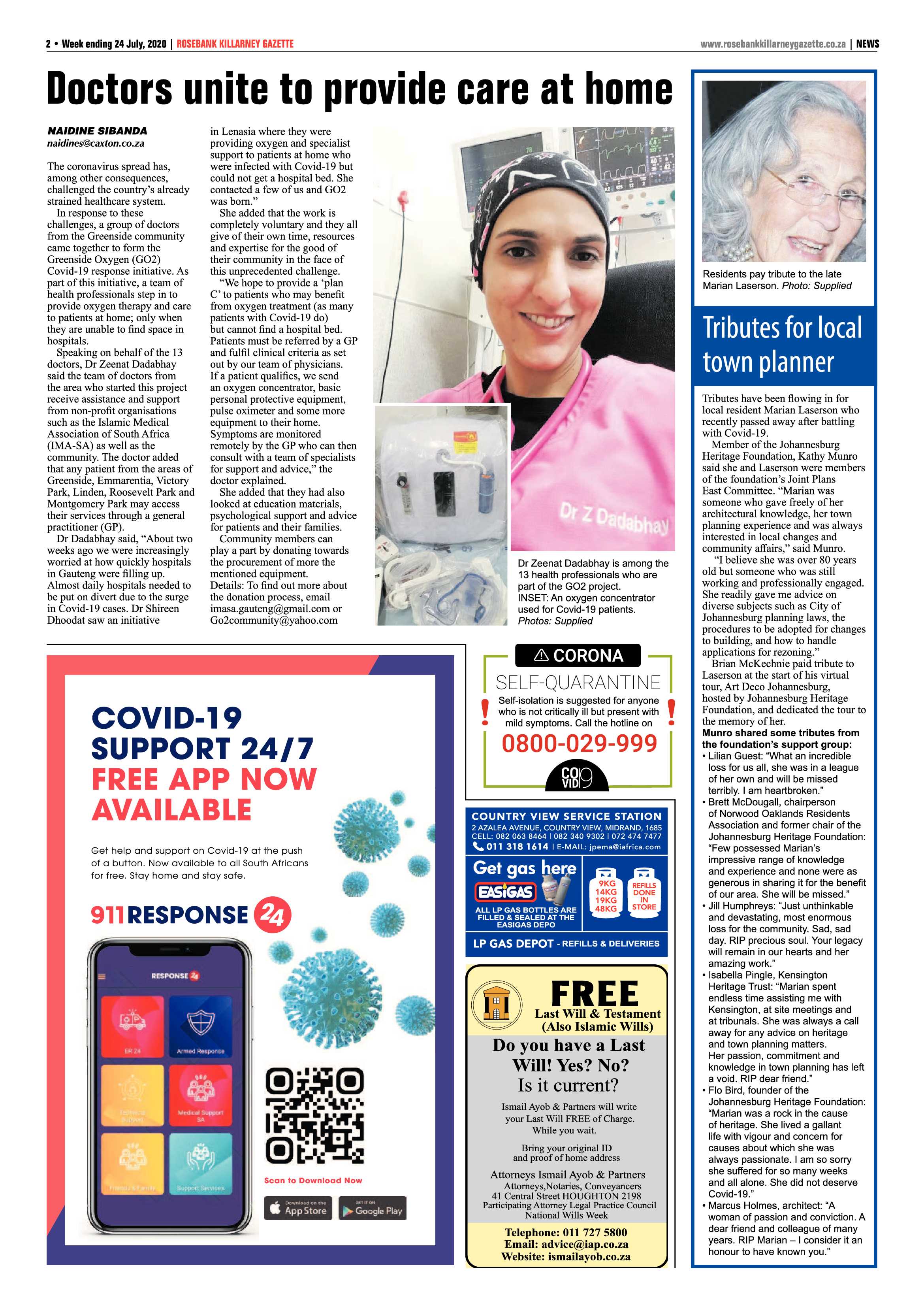 Rosebank Killarney Gazette 24 July 2020 page 2