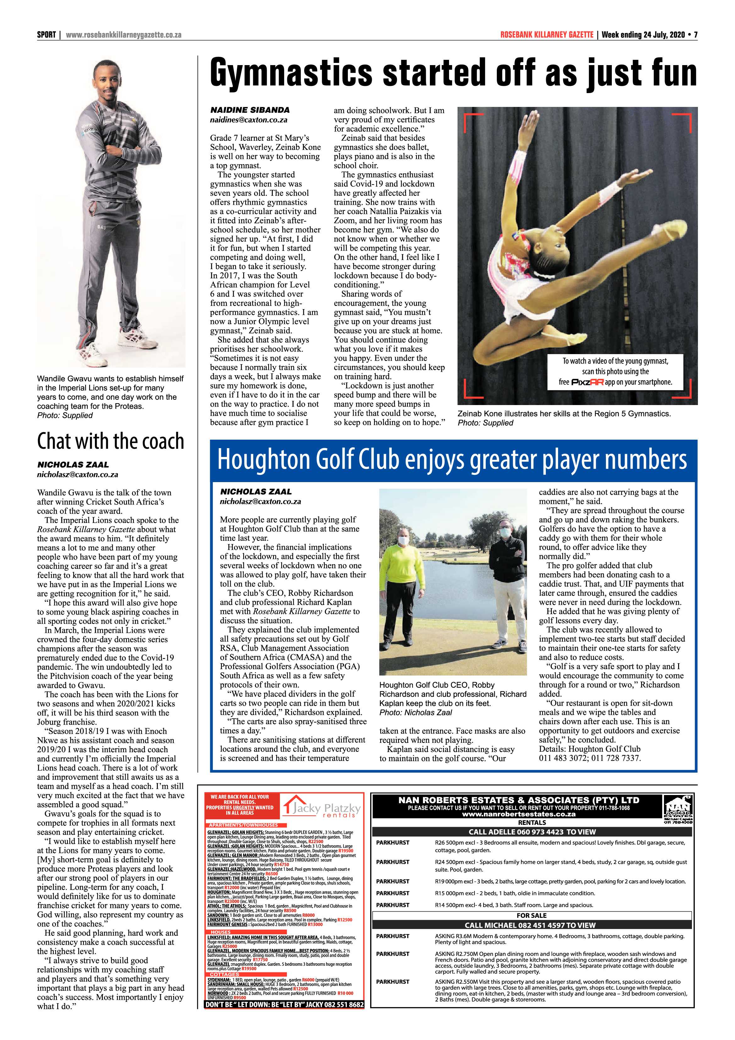 Rosebank Killarney Gazette 24 July 2020 page 7