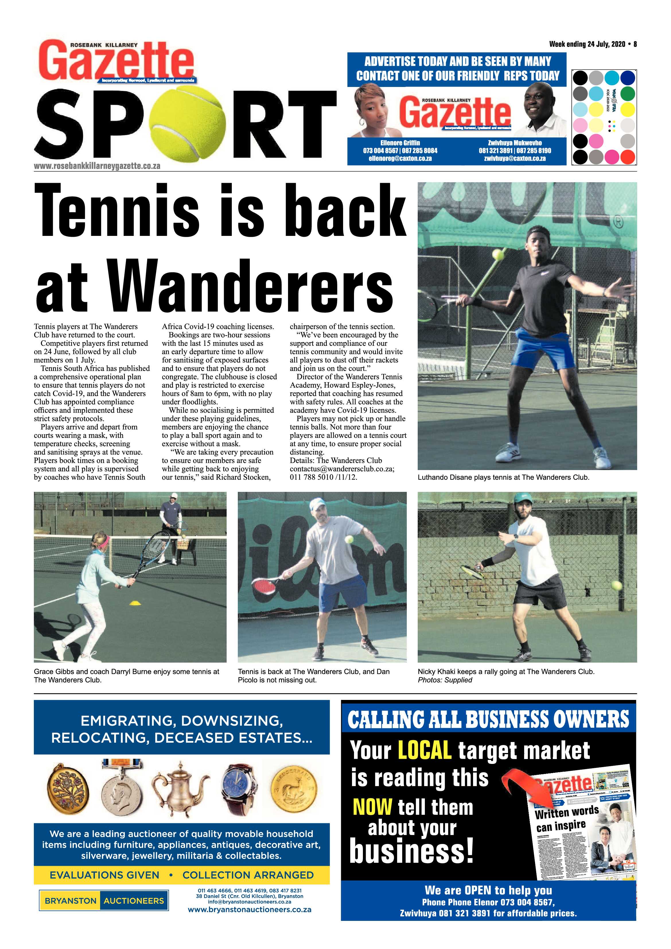 Rosebank Killarney Gazette 24 July 2020 page 8