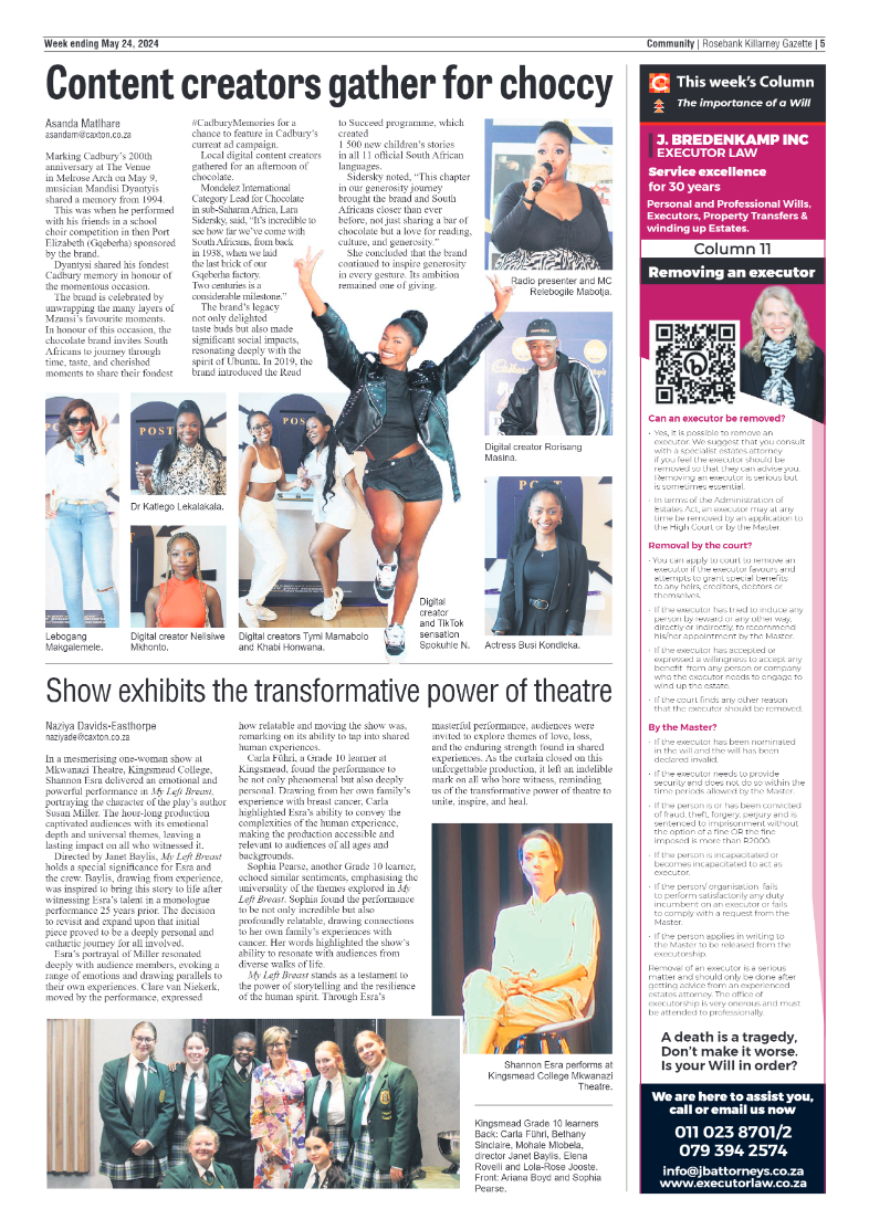 Rosebank Killarney Gazette 24 May 2024 page 5