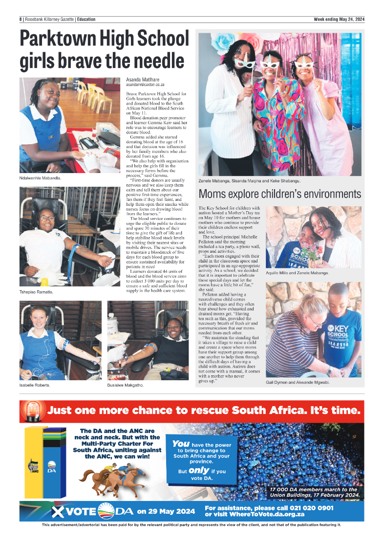 Rosebank Killarney Gazette 24 May 2024 page 8