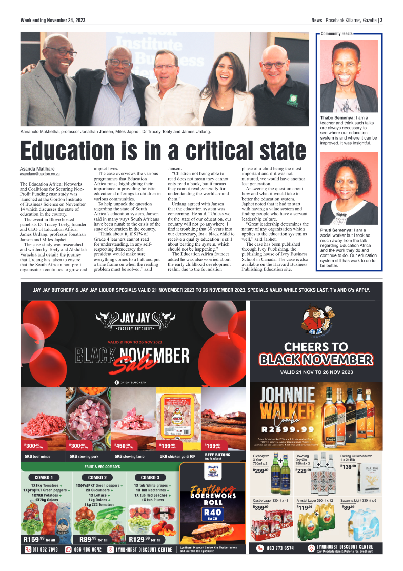 Rosebank Killarney Gazette 24 November 2023 page 3