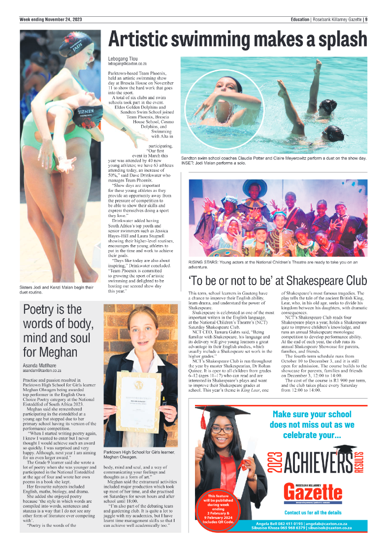Rosebank Killarney Gazette 24 November 2023 page 9