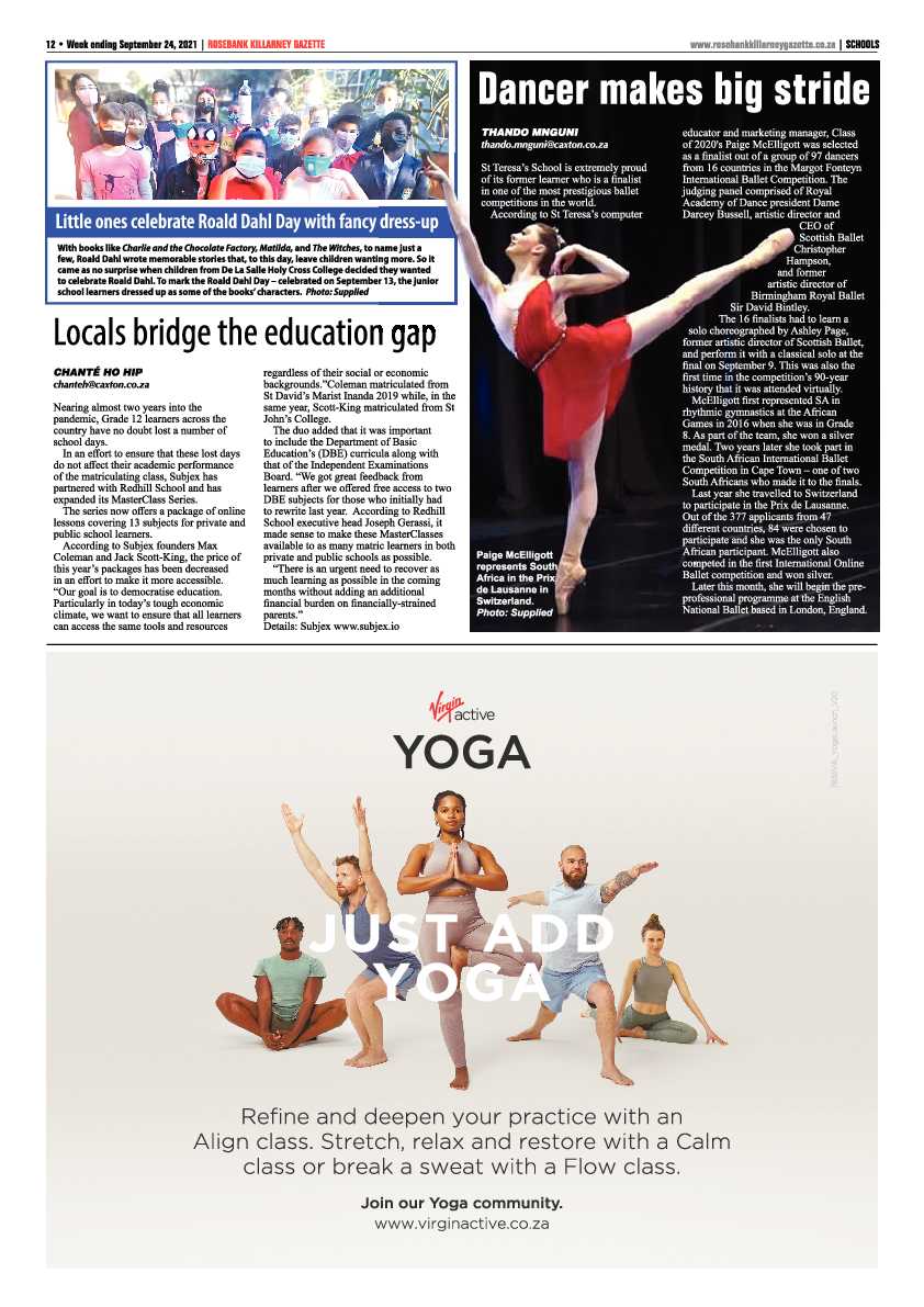 Rosebank Killarney Gazette 24 September 2021 page 12