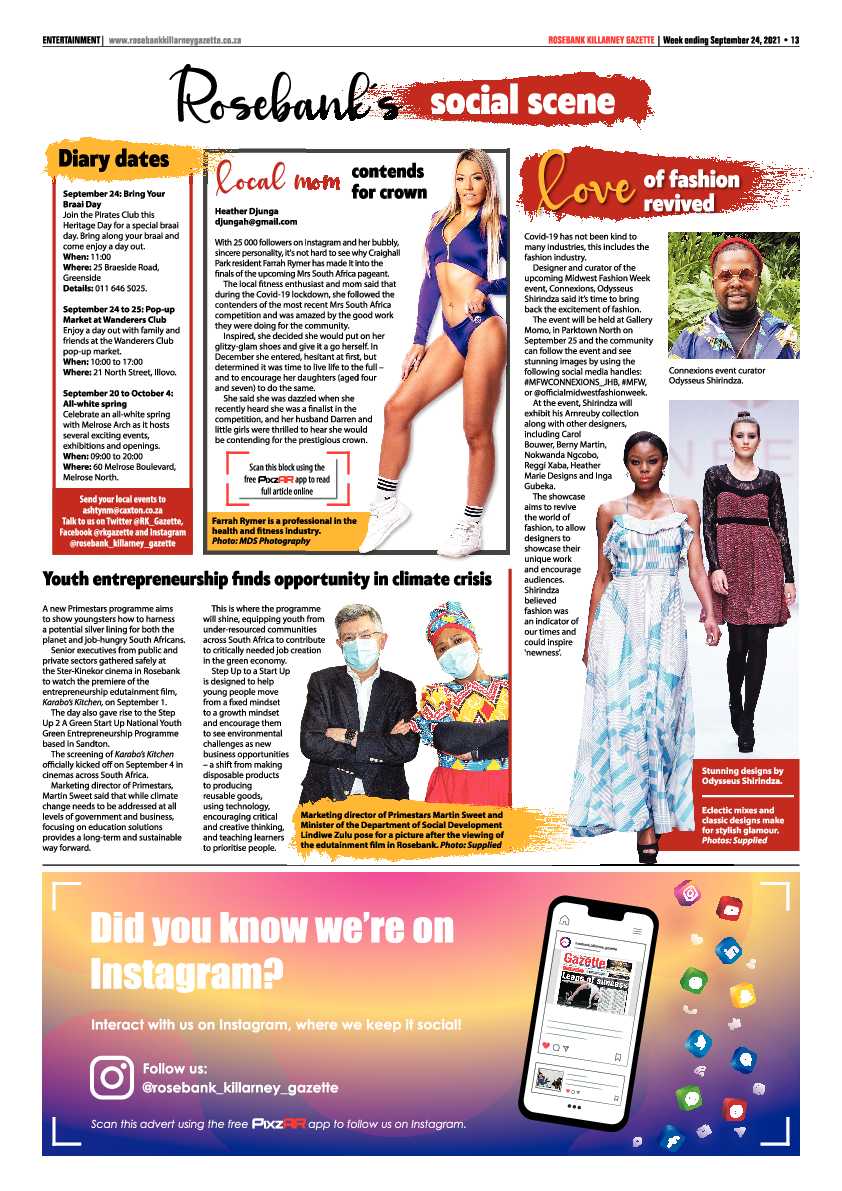 Rosebank Killarney Gazette 24 September 2021 page 13