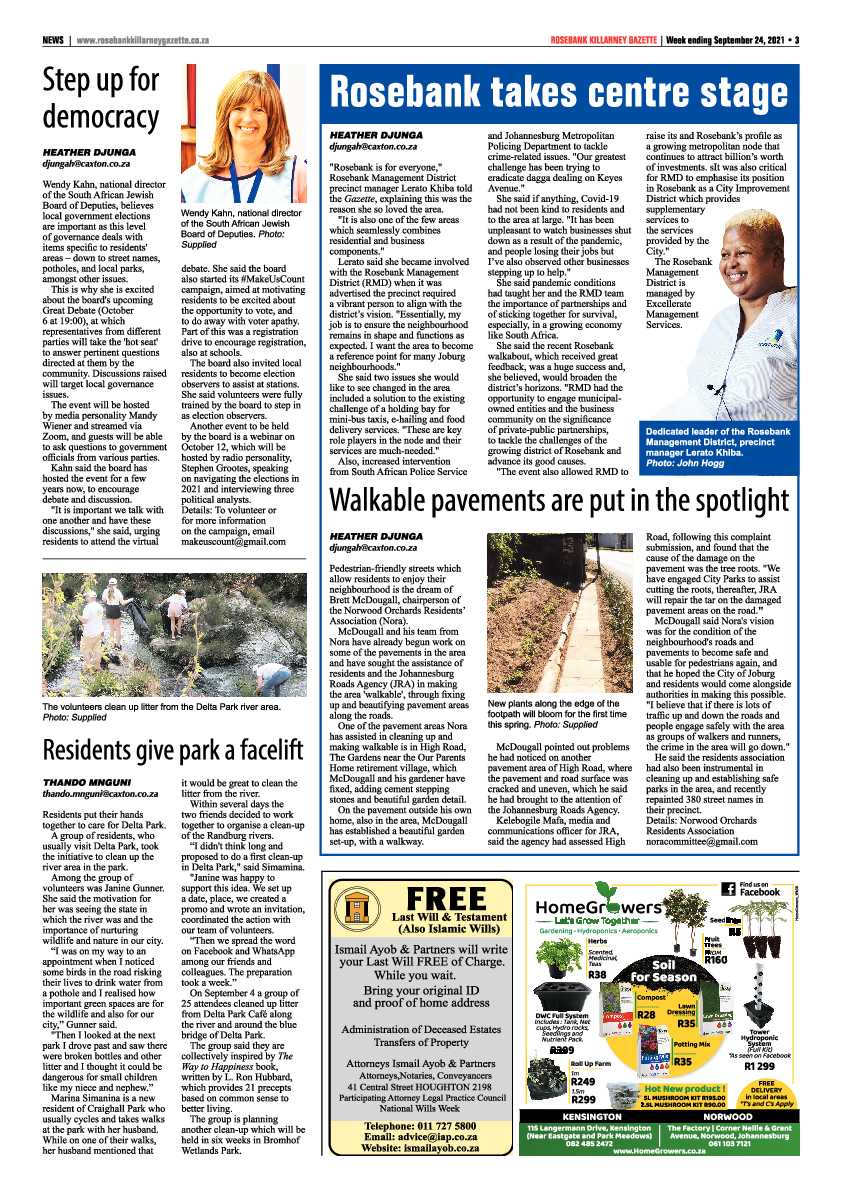 Rosebank Killarney Gazette 24 September 2021 page 3