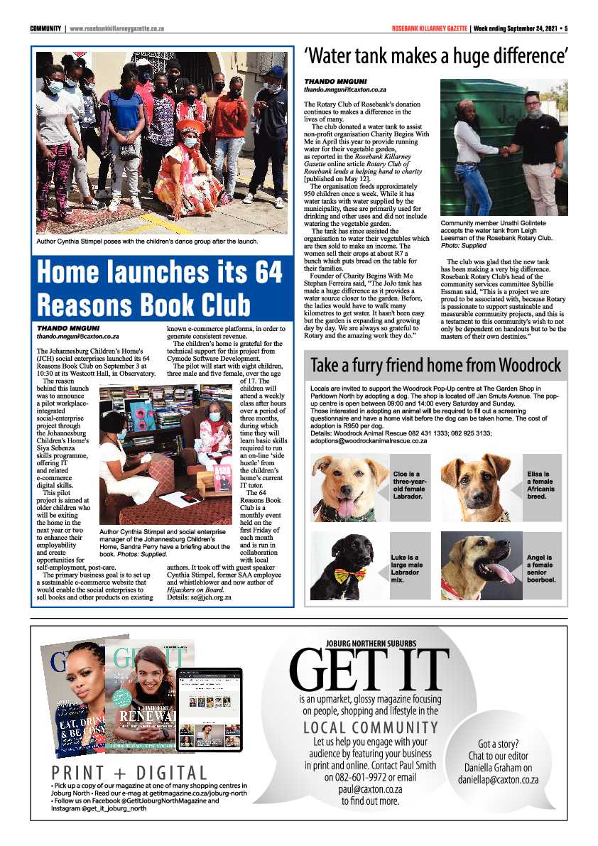 Rosebank Killarney Gazette 24 September 2021 page 5