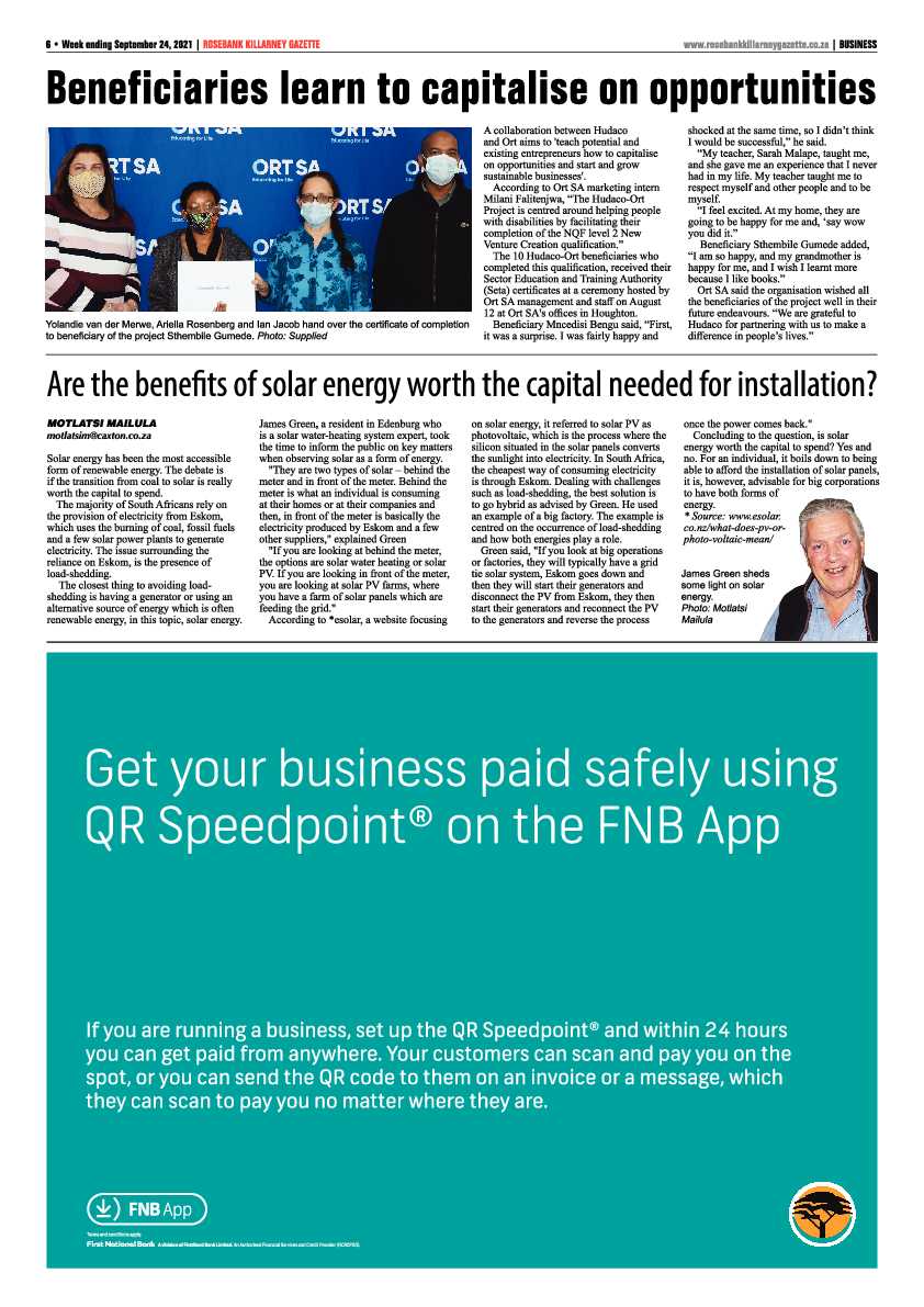 Rosebank Killarney Gazette 24 September 2021 page 6