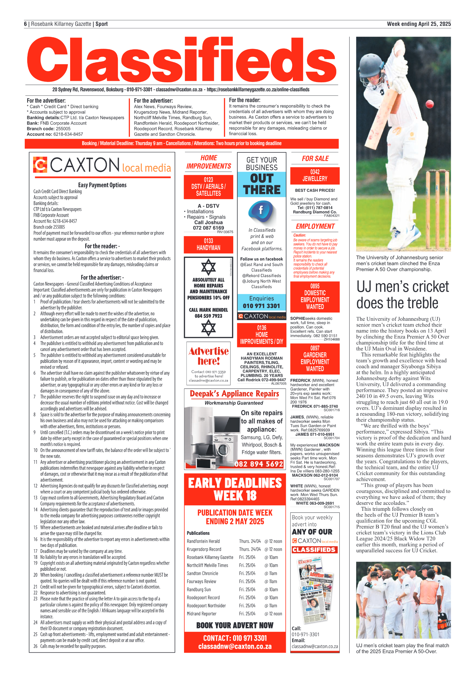 Rosebank Killarney Gazette 25 April 2025 page 6