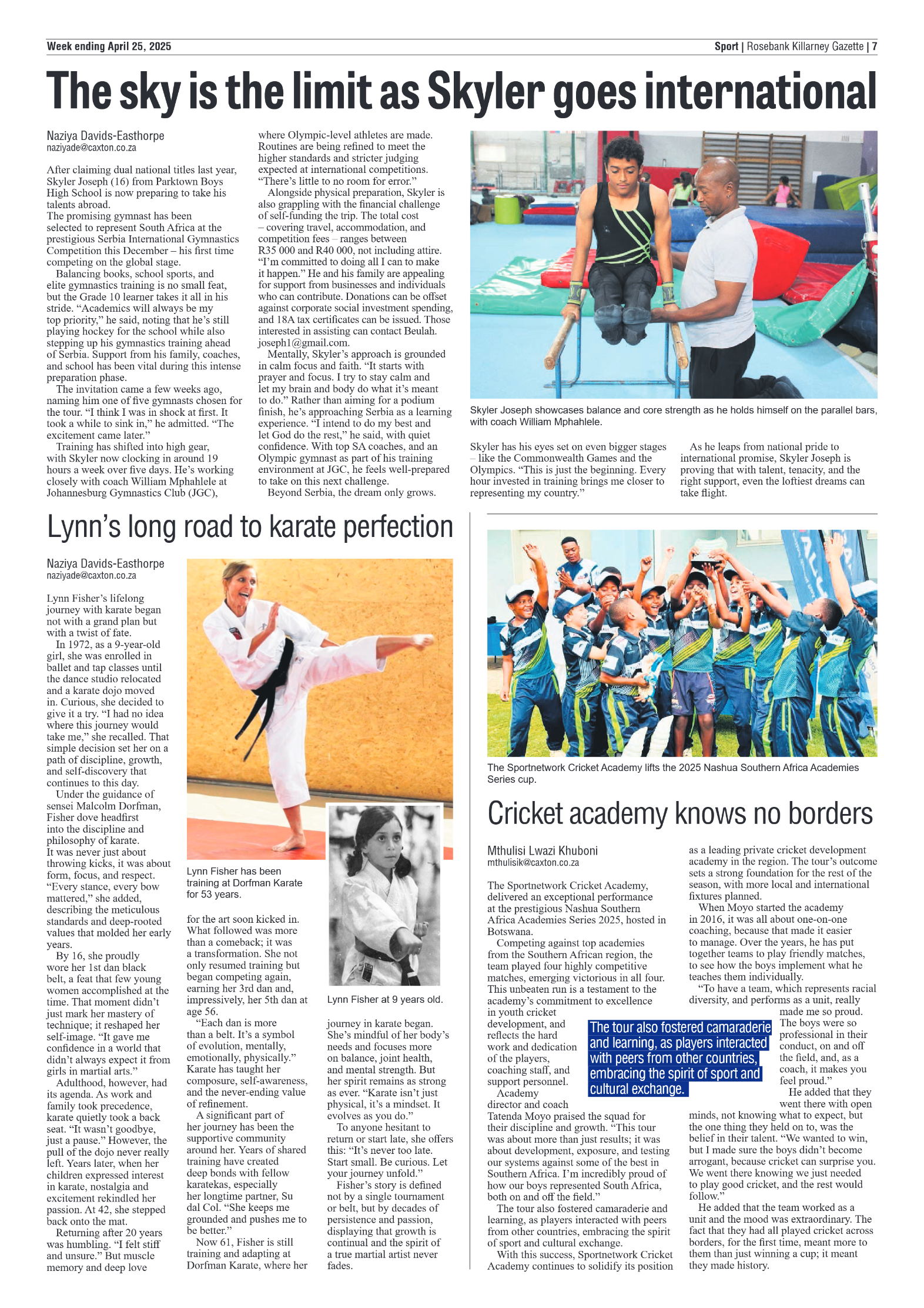 Rosebank Killarney Gazette 25 April 2025 page 7