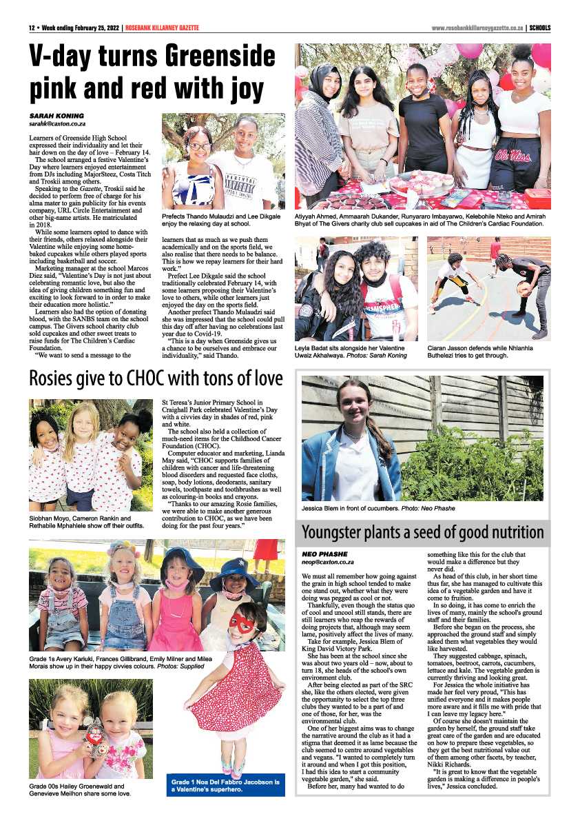 Rosebank Killarney Gazette 25 February 2022 page 12