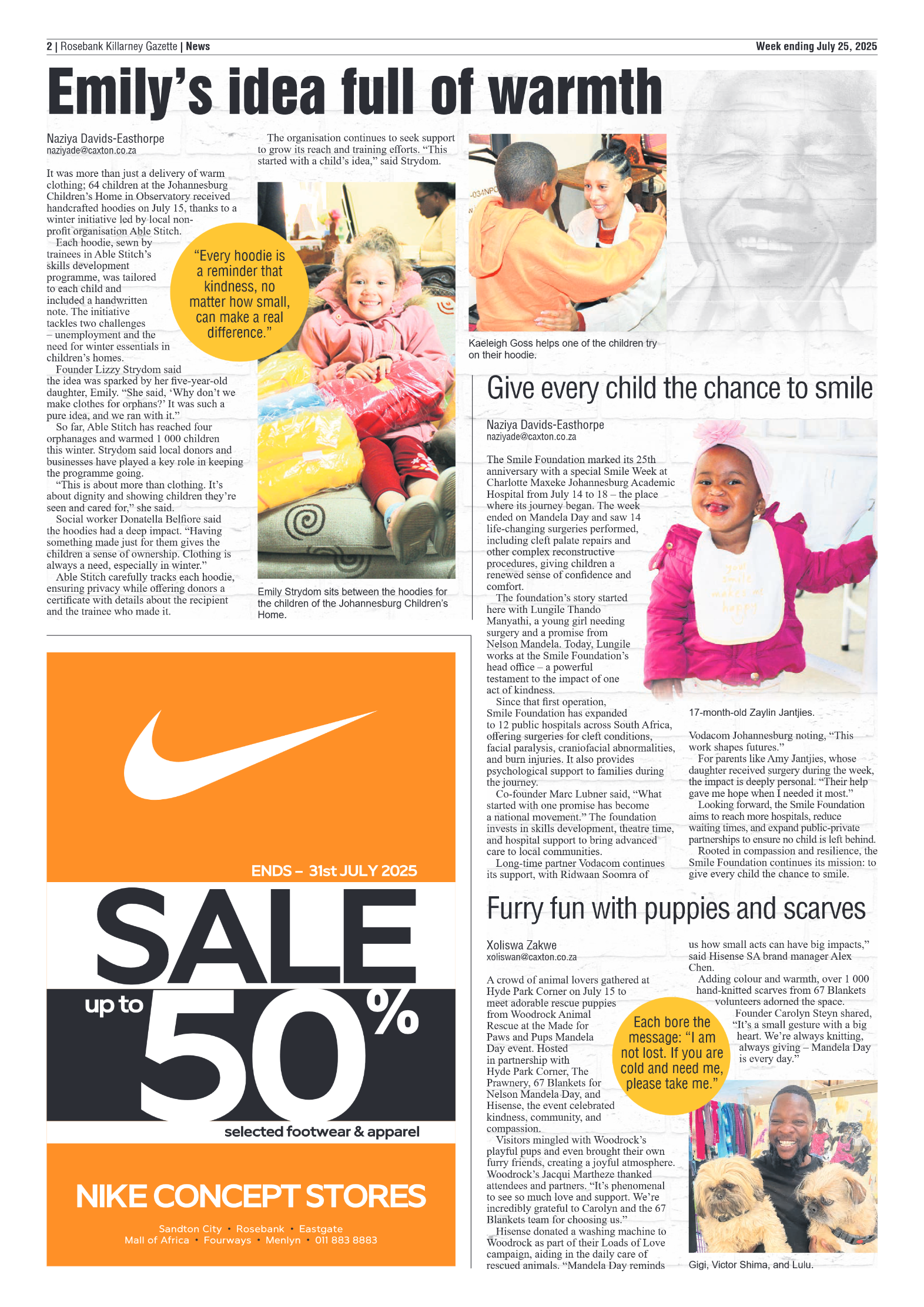 Rosebank Killarney Gazette 25 July 2025 page 2