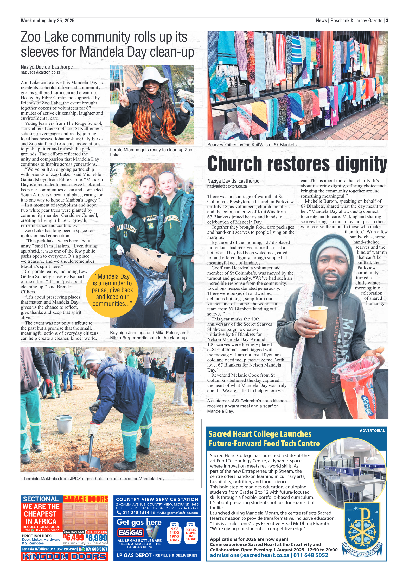 Rosebank Killarney Gazette 25 July 2025 page 3