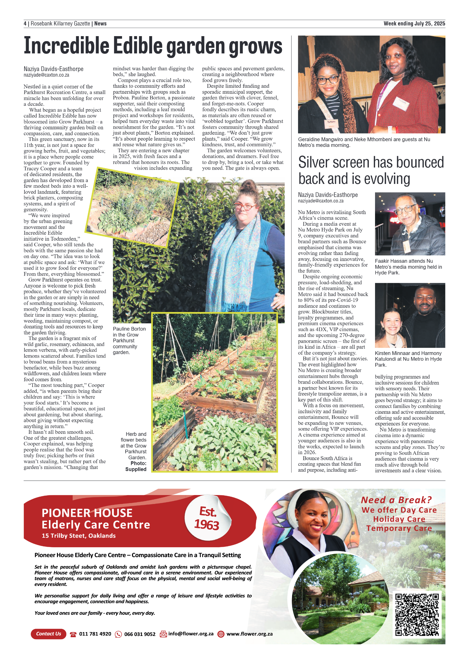 Rosebank Killarney Gazette 25 July 2025 page 4