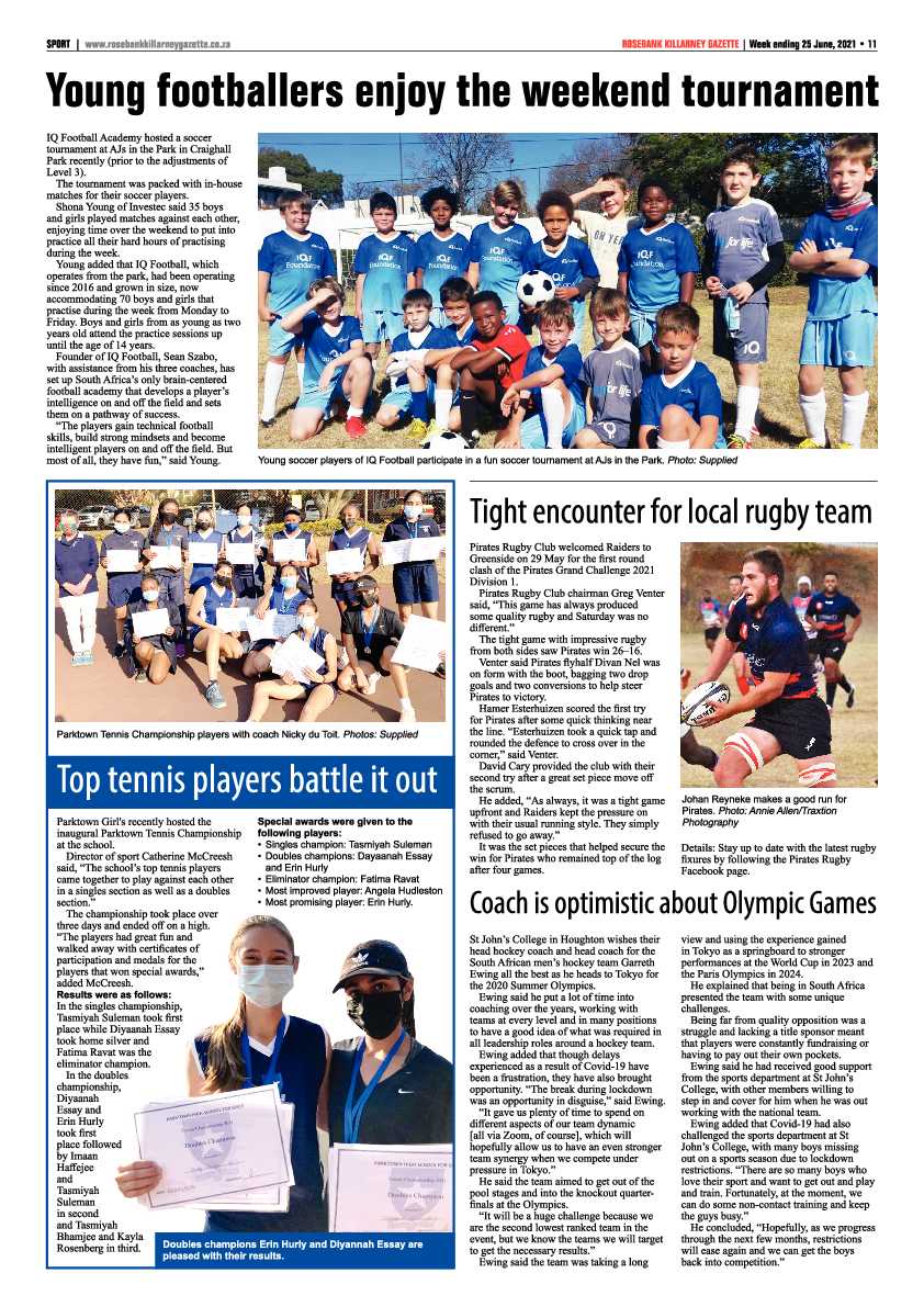 Rosebank Killarney Gazette 25 June 2021 page 11