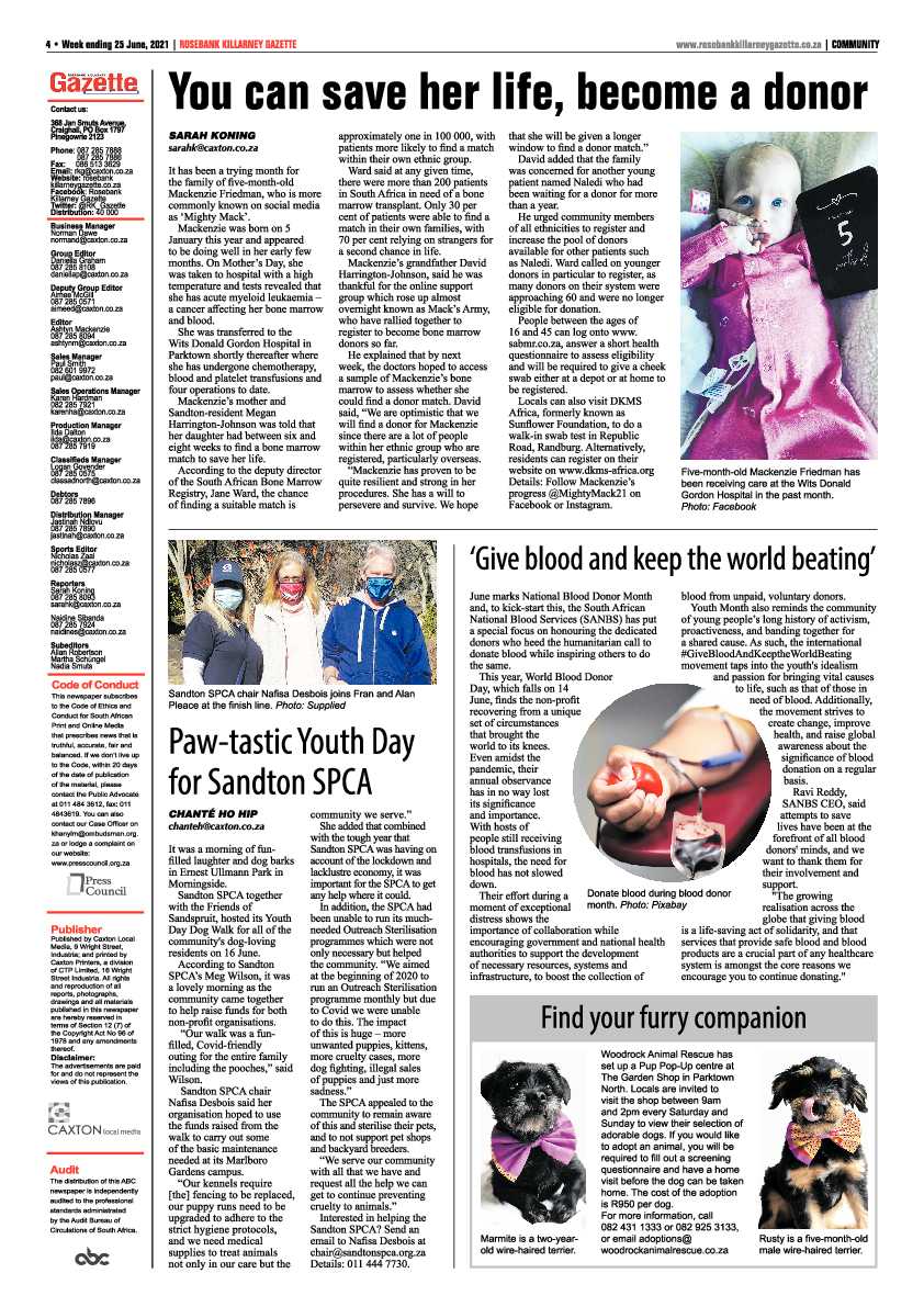 Rosebank Killarney Gazette 25 June 2021 page 4