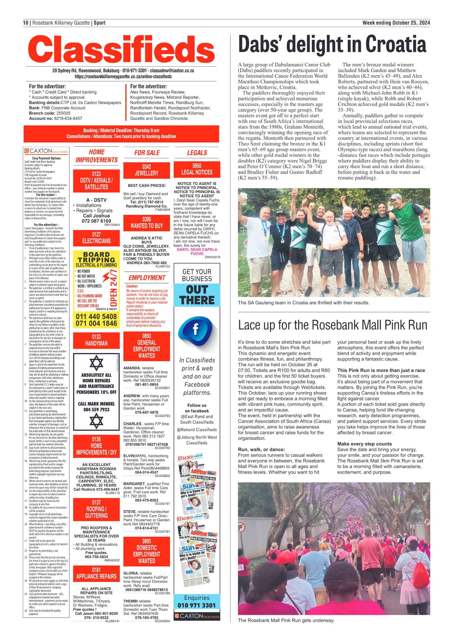 Rosebank Killarney Gazette 25 October 2024 page 10