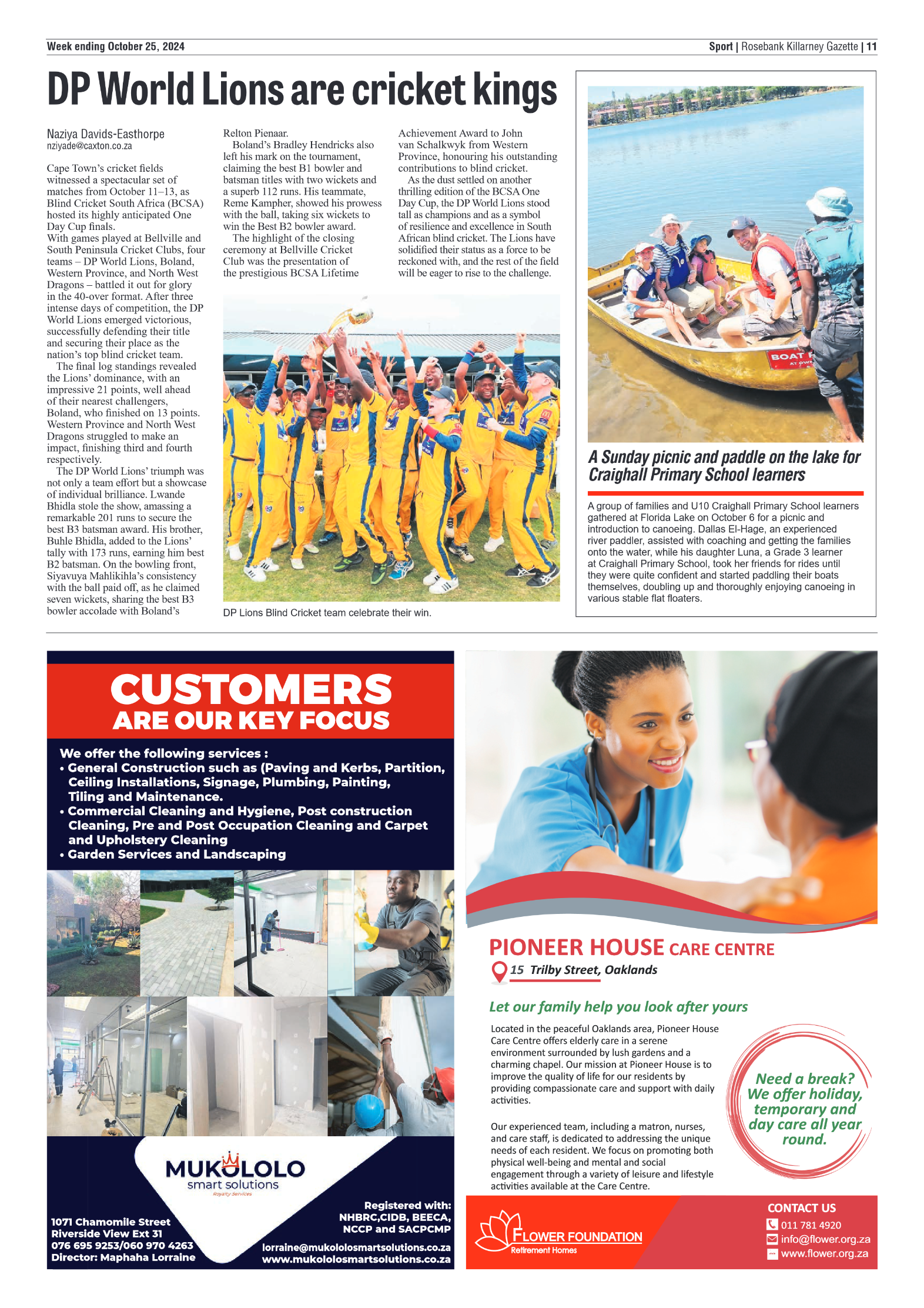 Rosebank Killarney Gazette 25 October 2024 page 11